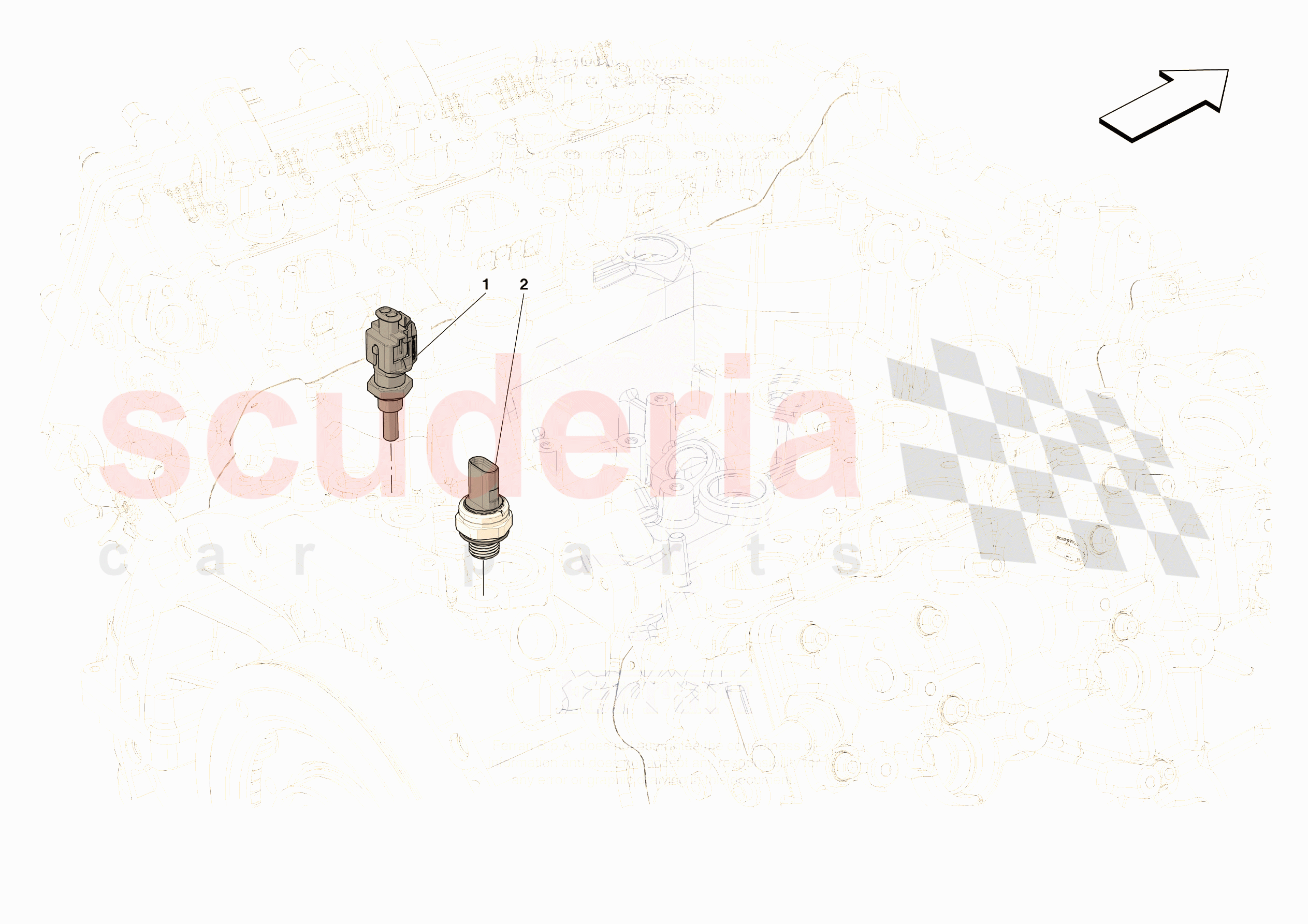 ENGINE TEMPERATURE AND PRESSURE REGULATORS of Ferrari Ferrari 296 GTS Europe RH