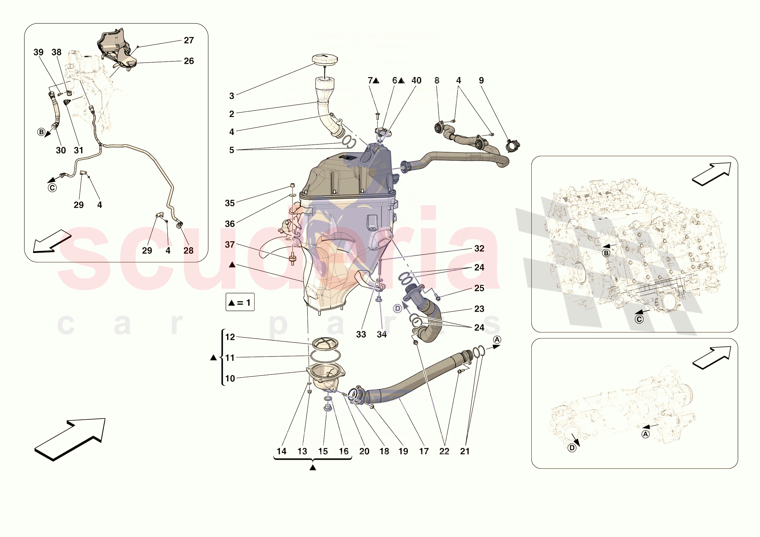 ENGINE OIL RADIATOR AND TANK of Ferrari Ferrari 296 GTS USA