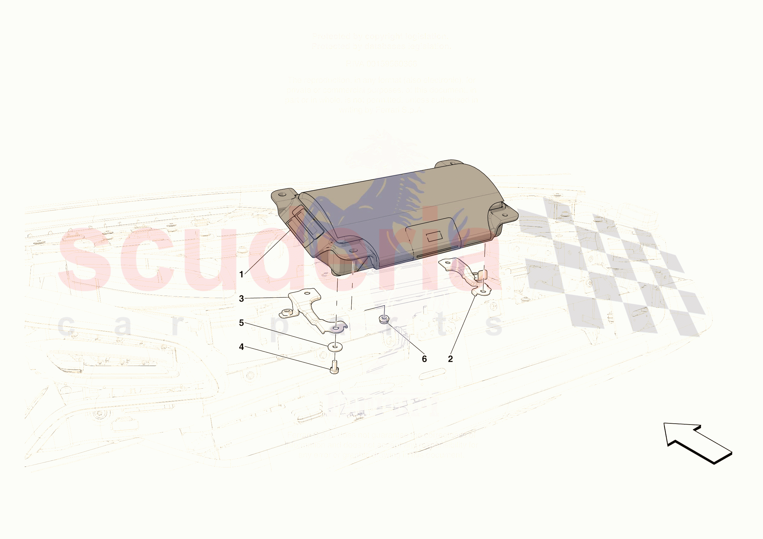 DASHBOARD - PASSENGER AIRBAG of Ferrari Ferrari 296 GTS USA