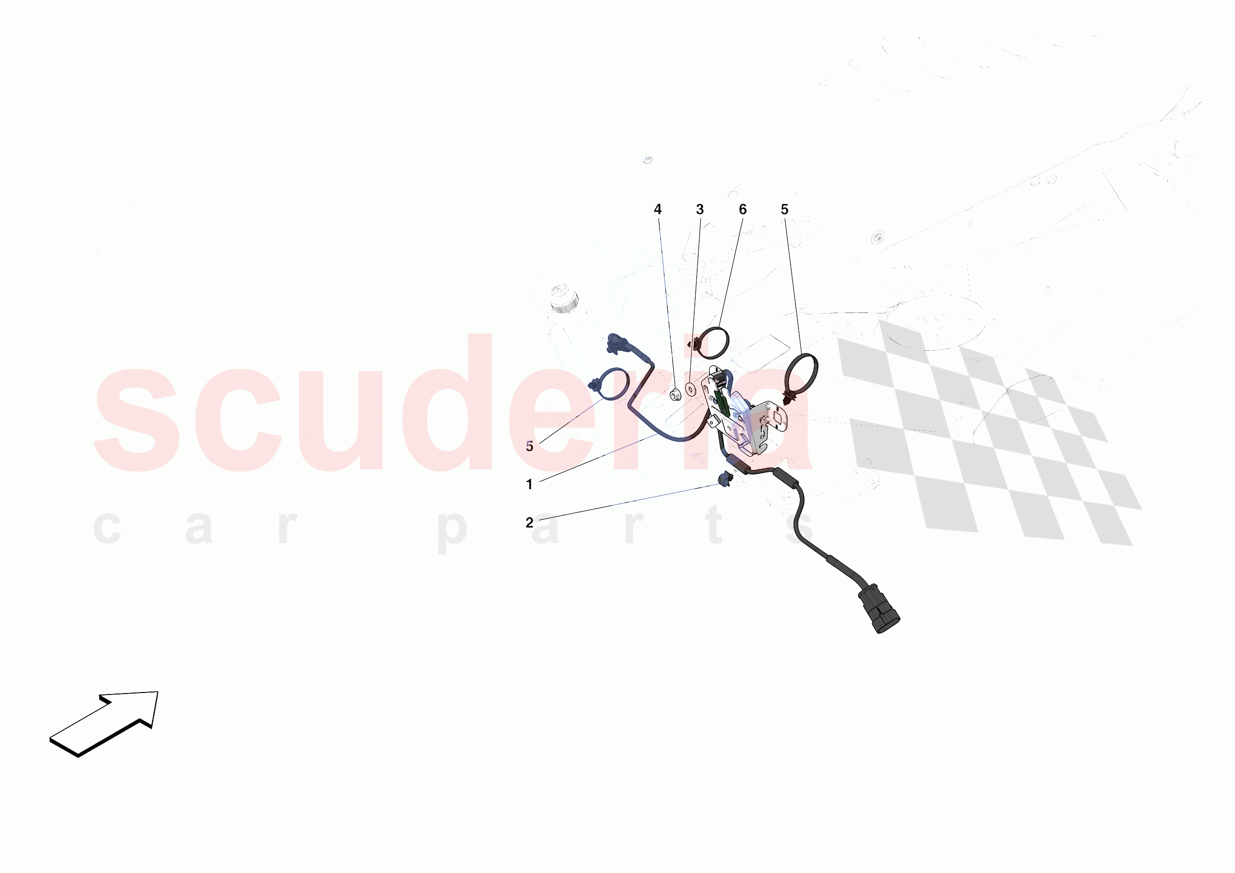 REAR LID LOCK of Ferrari Ferrari 488 Pista Europe