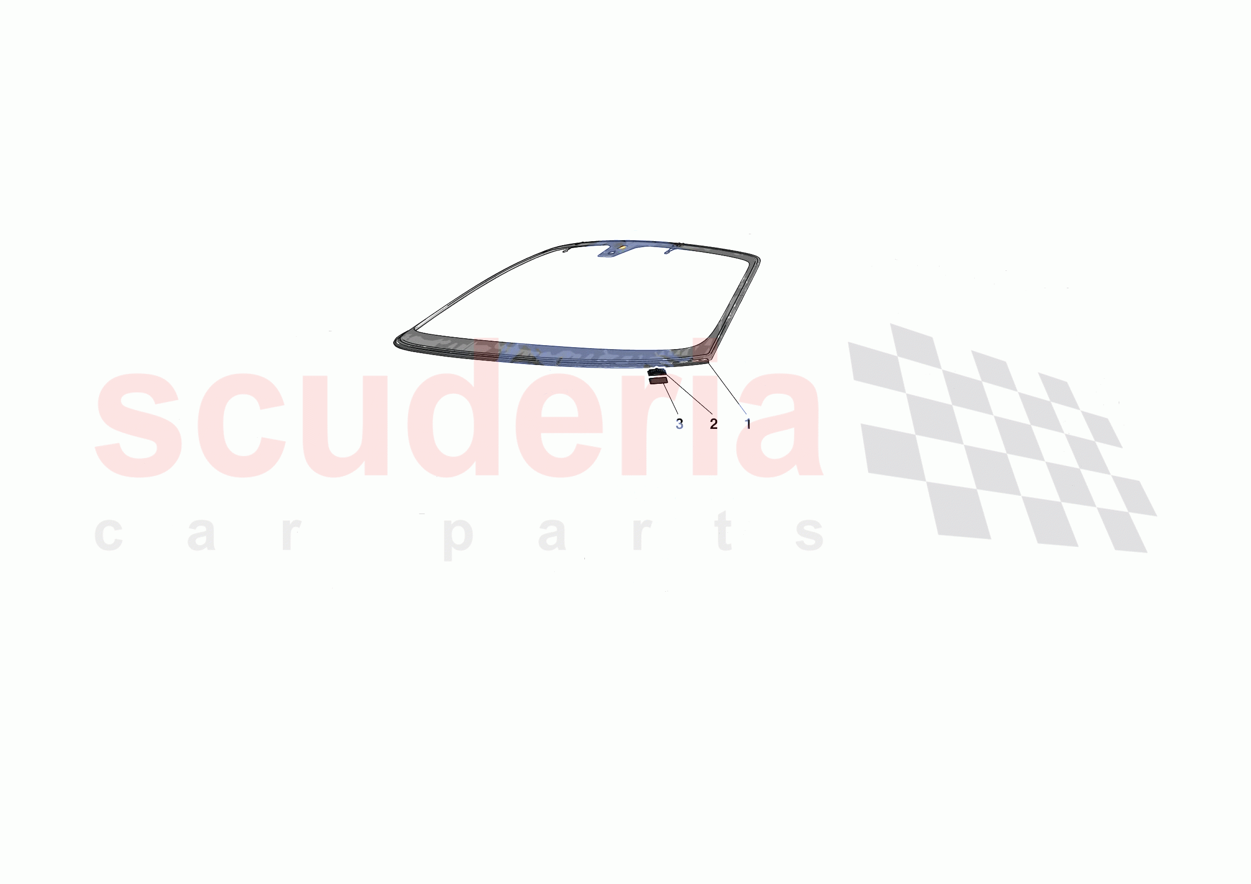 WINDSCREEN of Ferrari Ferrari 488 Pista Europe RH