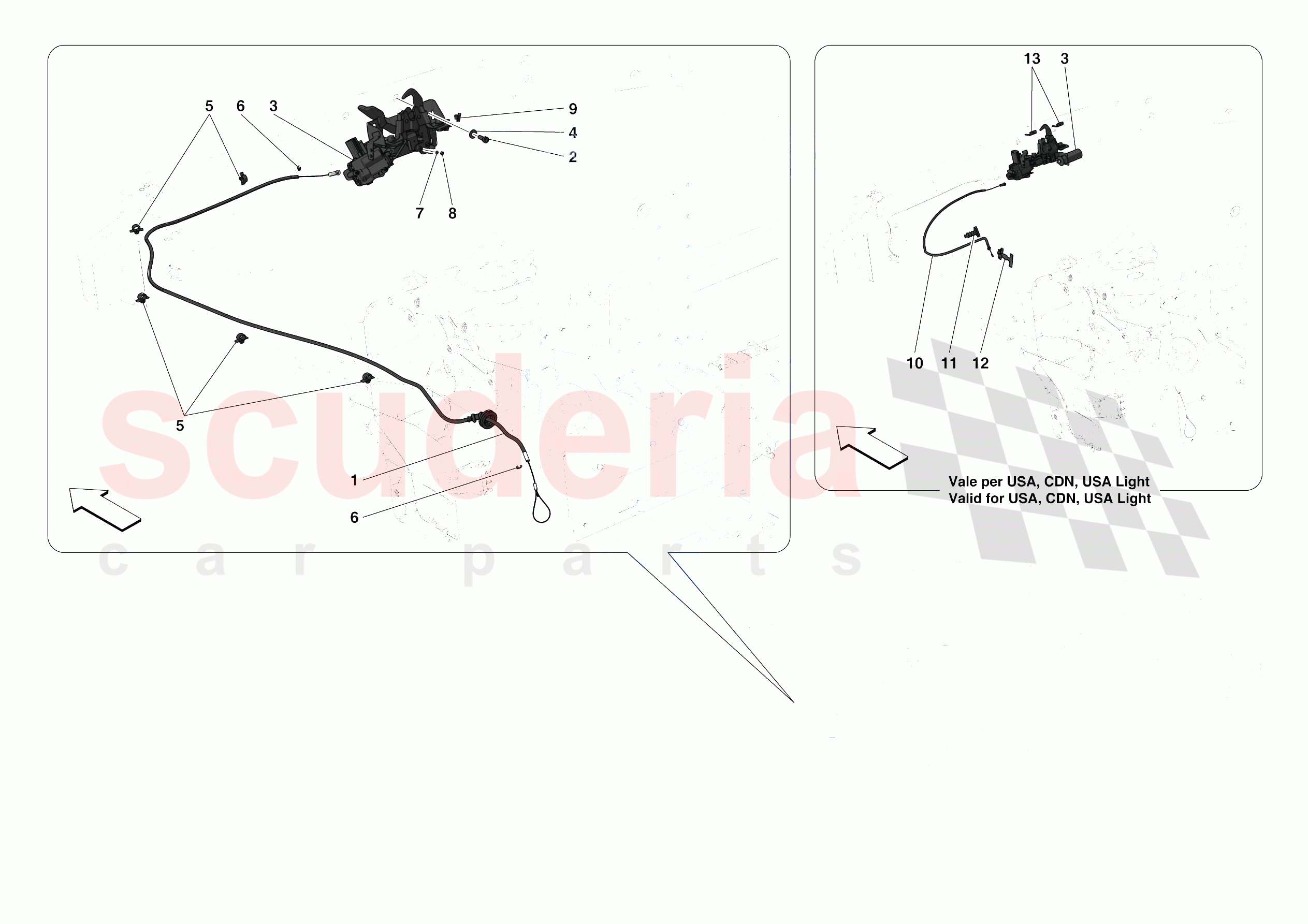FRONT LID LOCK of Ferrari Ferrari 488 Pista Europe RH