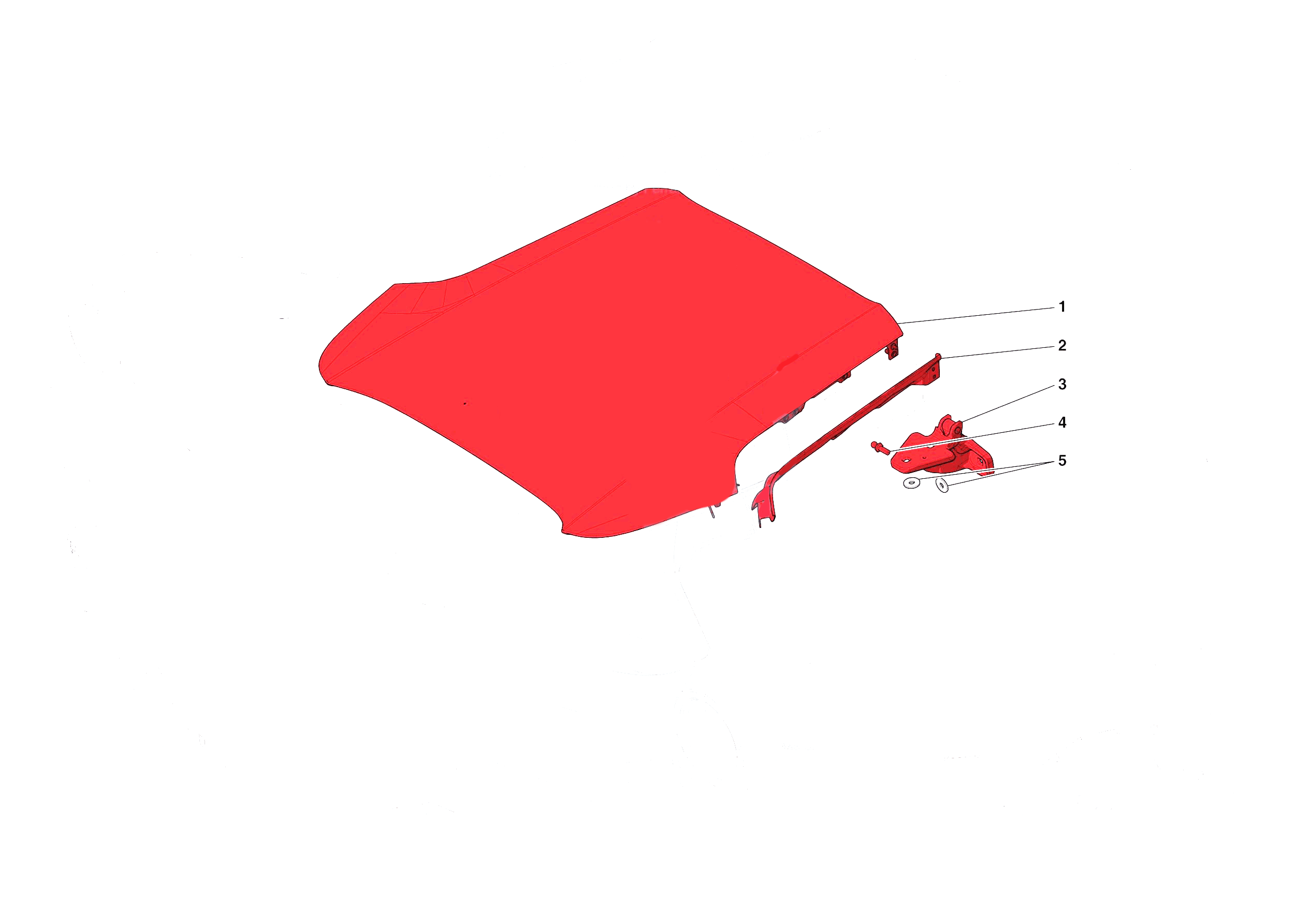 REAR LID SUBSTRUCTURE of Ferrari Ferrari 488 Pista Spider Europe