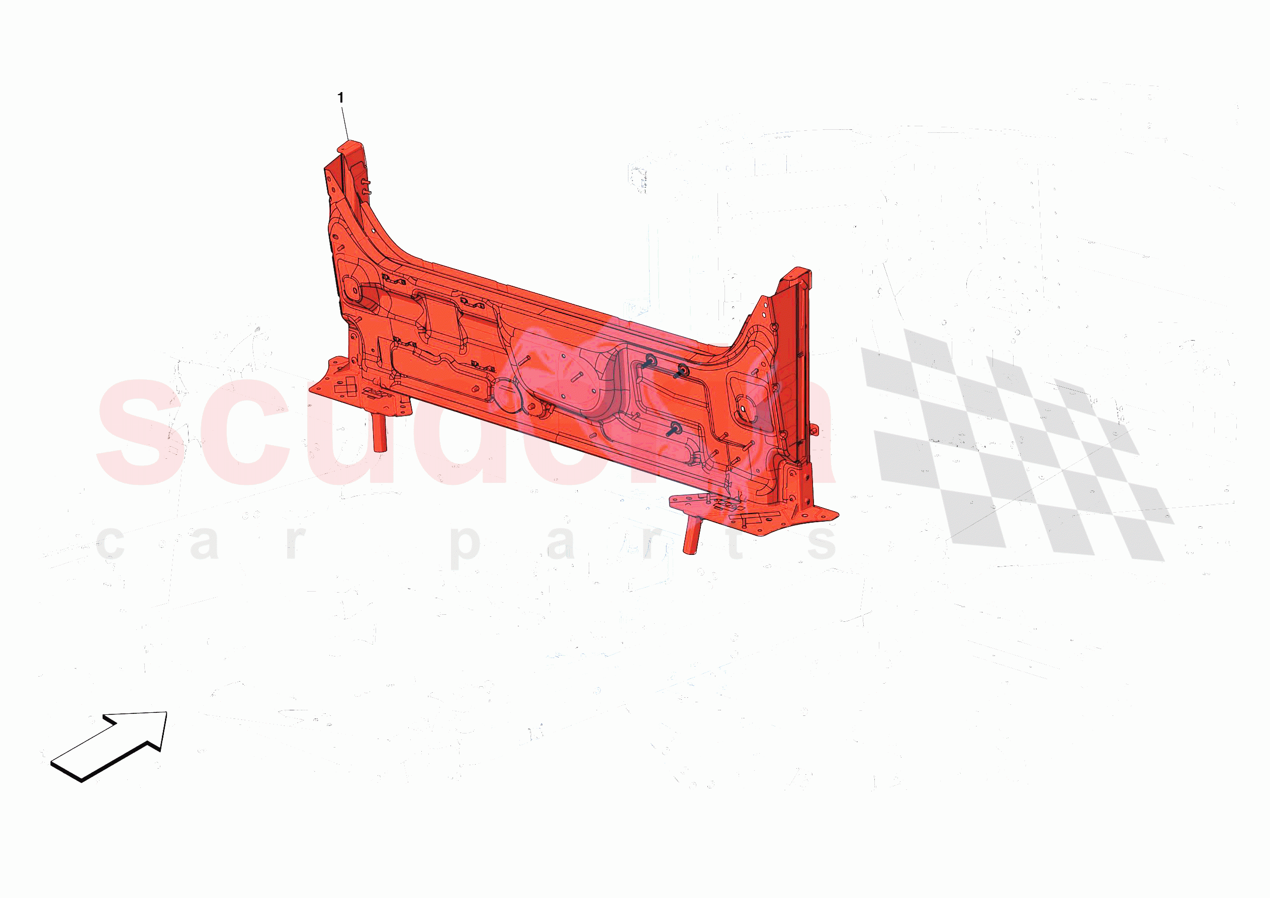 ROLLBAR COMPARTMENT of Ferrari Ferrari 488 Pista Spider Europe