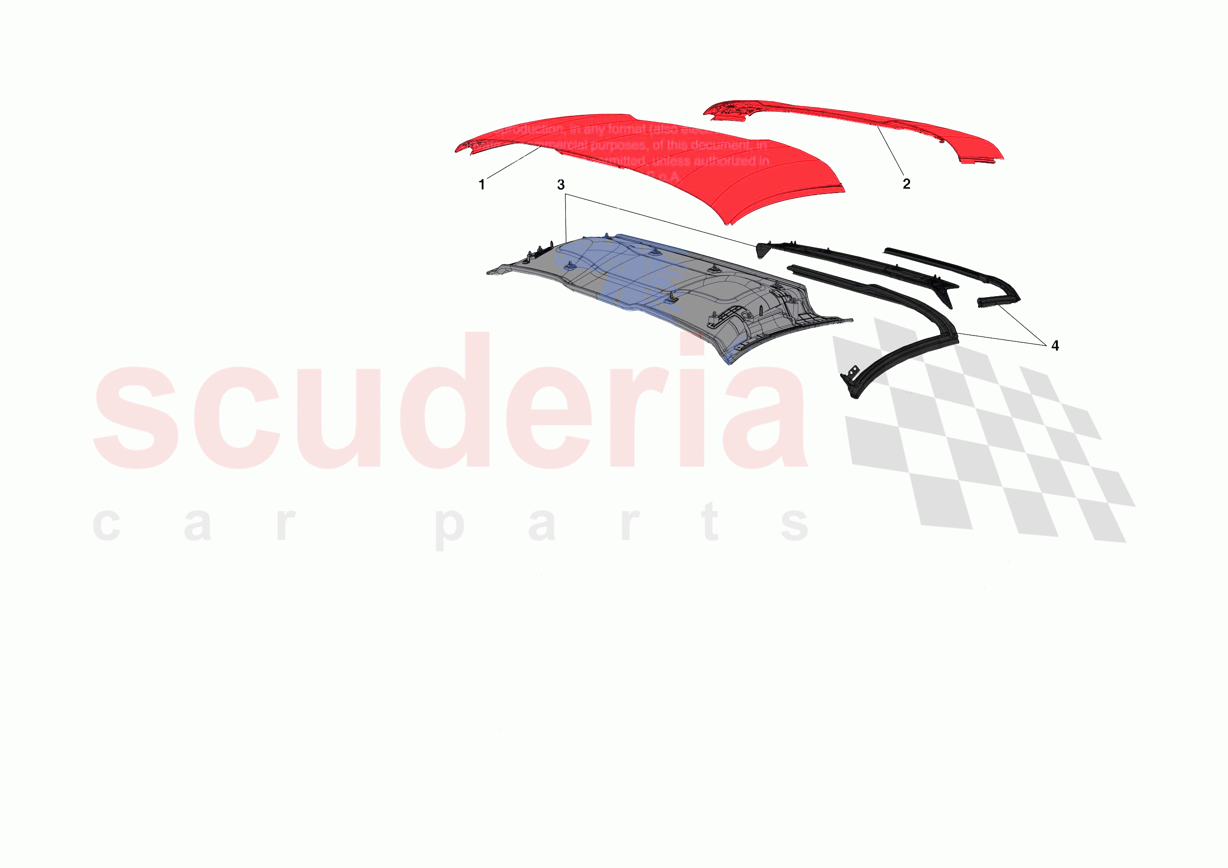 ROOF - TRIM of Ferrari Ferrari 488 Pista Spider Europe