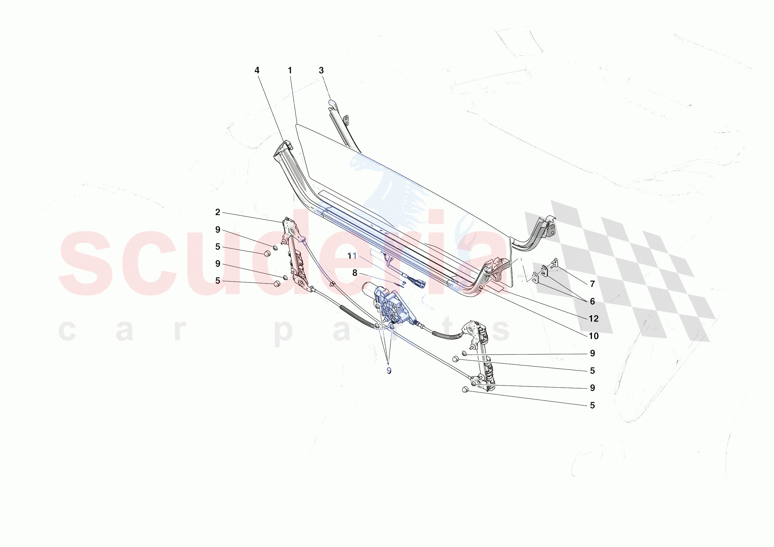 REAR SCREEN of Ferrari Ferrari 488 Pista Spider Europe