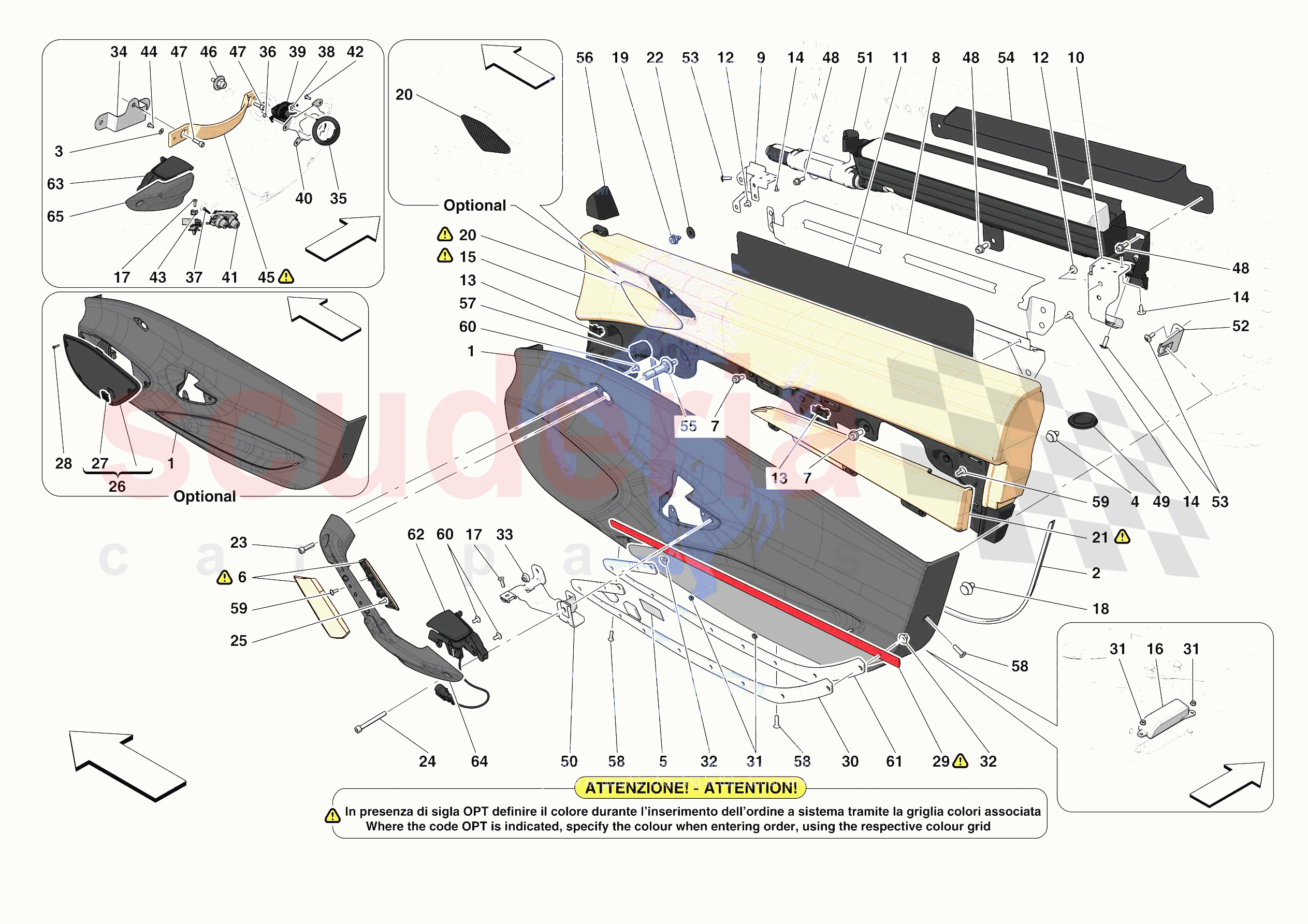 DOORS - TRIM of Ferrari Ferrari 488 Pista Spider Europe
