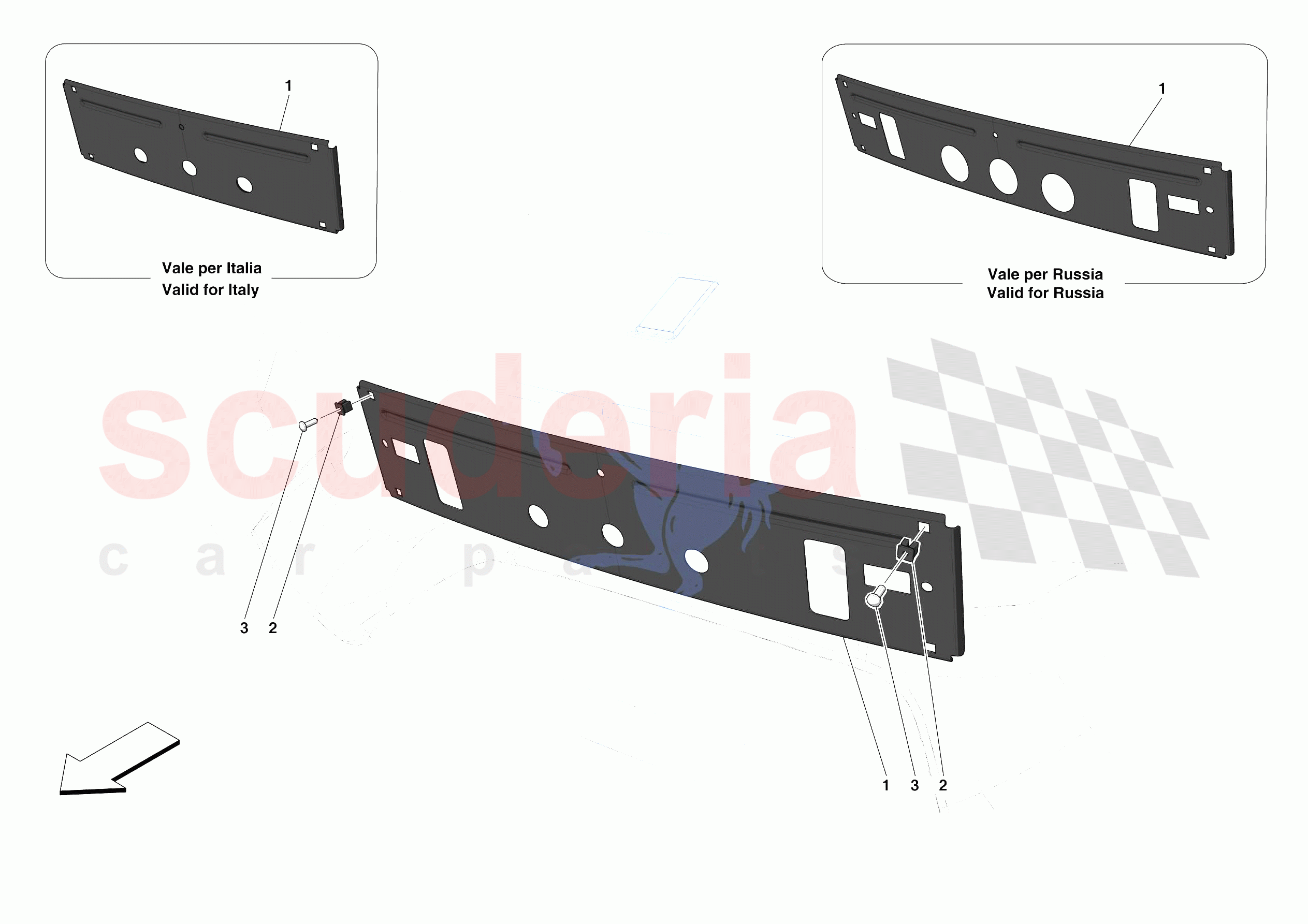 INSTALLING FRONT LICENSE PLATE of Ferrari Ferrari 488 Pista Spider Europe