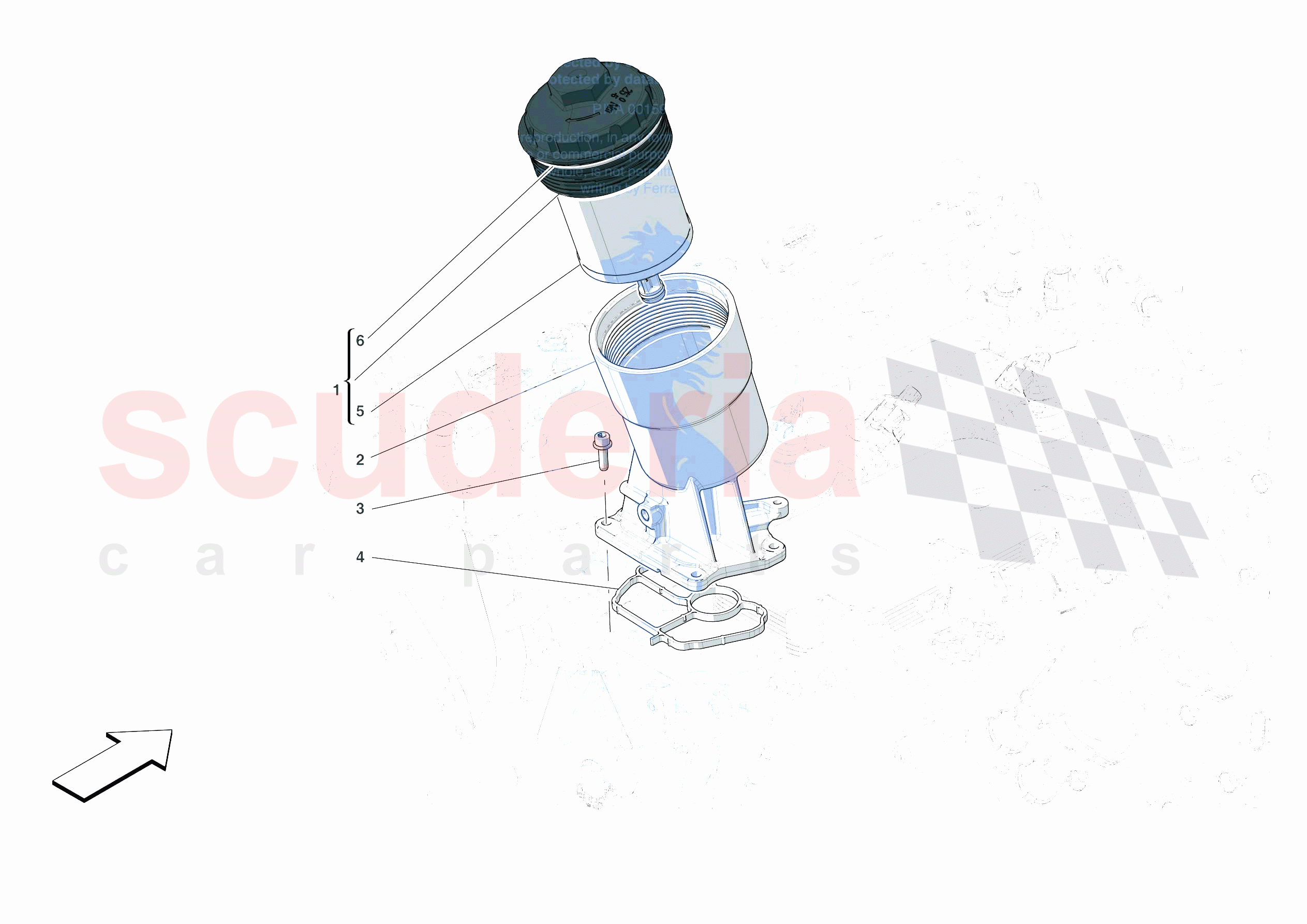 LUBRICATION FILTERS of Ferrari Ferrari 488 Pista Spider Europe RH