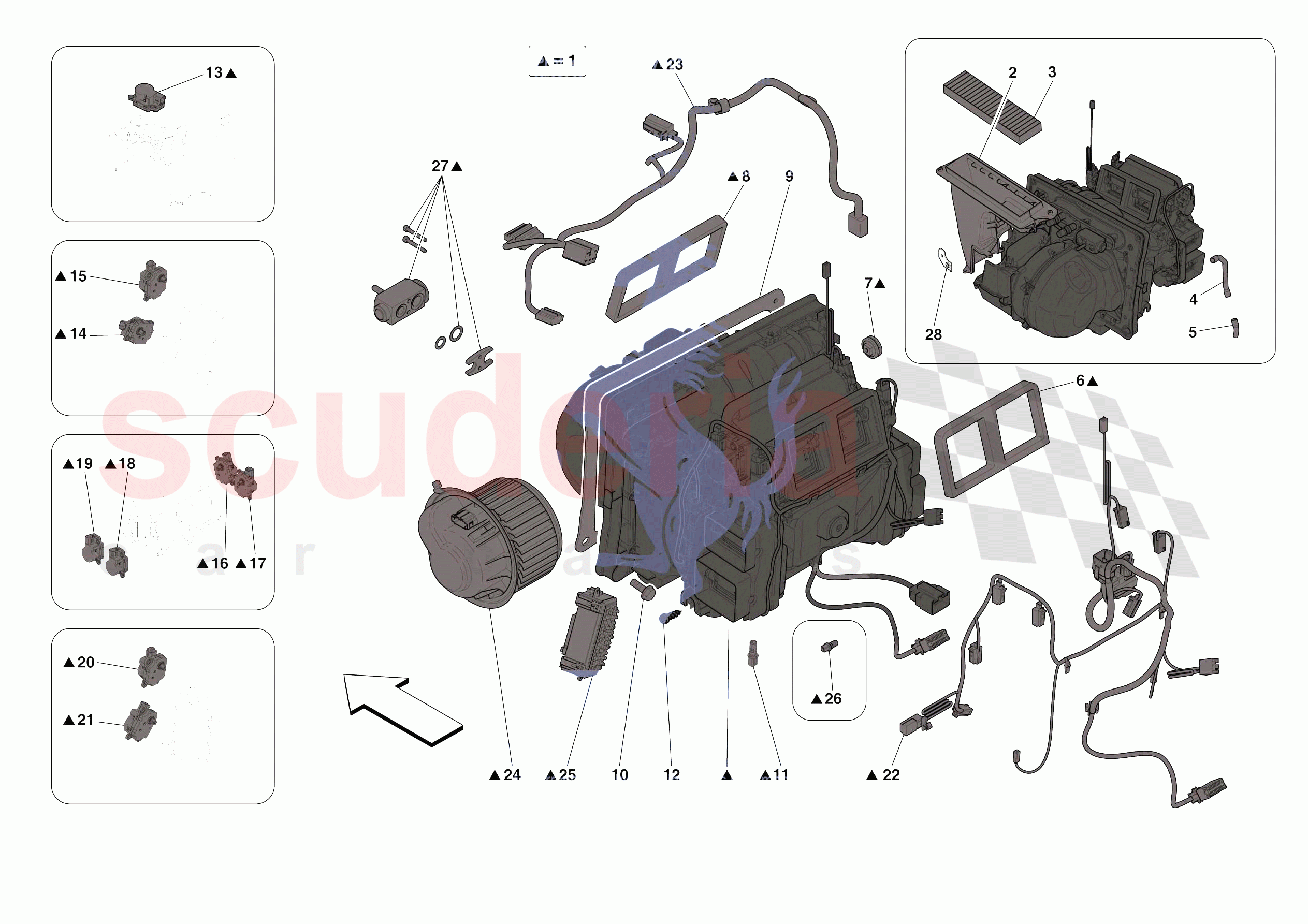 A/C SYSTEM - EVAPORATOR of Ferrari Ferrari 488 Pista Spider Europe RH