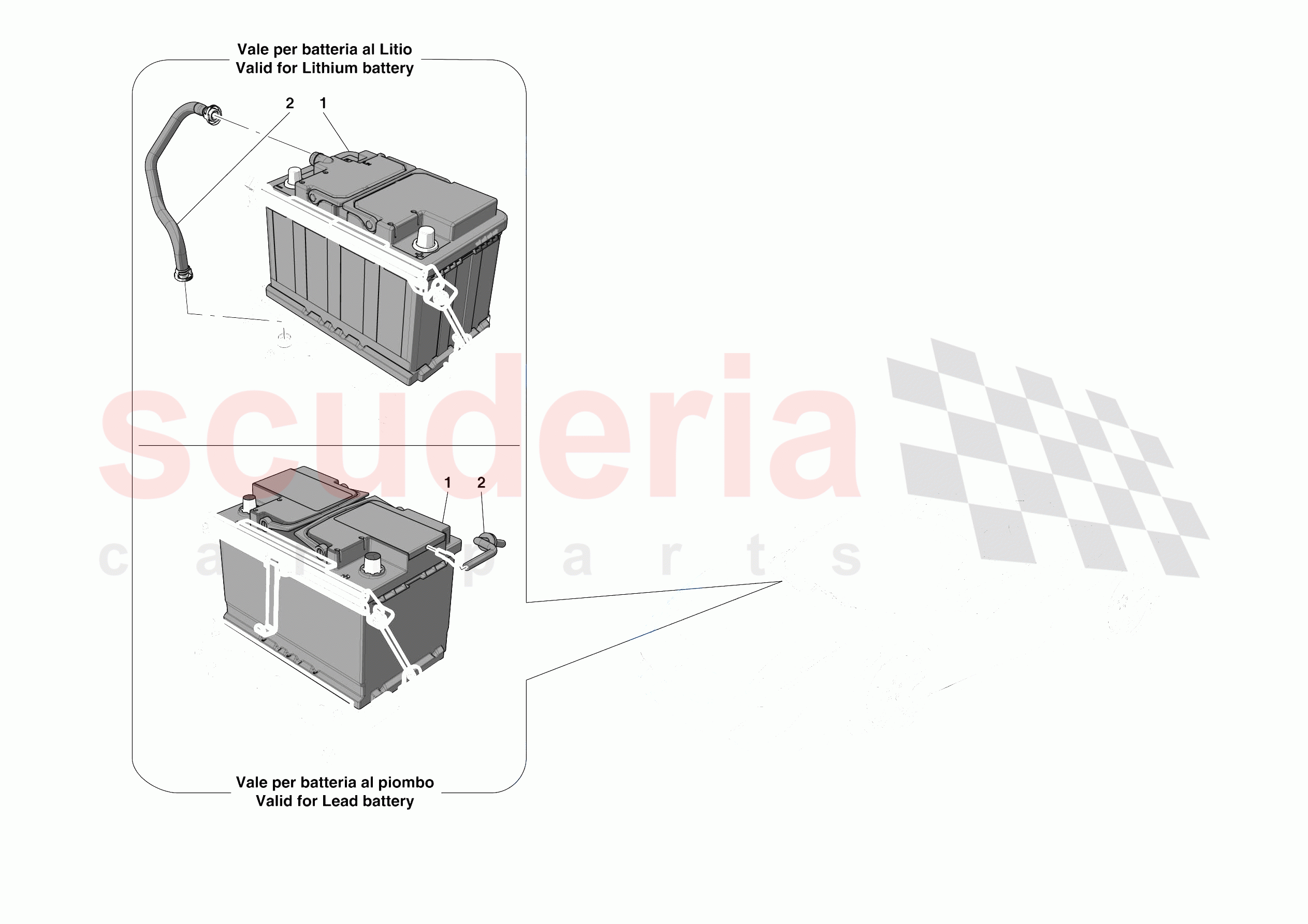 BATTERIES of Ferrari Ferrari 488 Pista Spider Europe RH