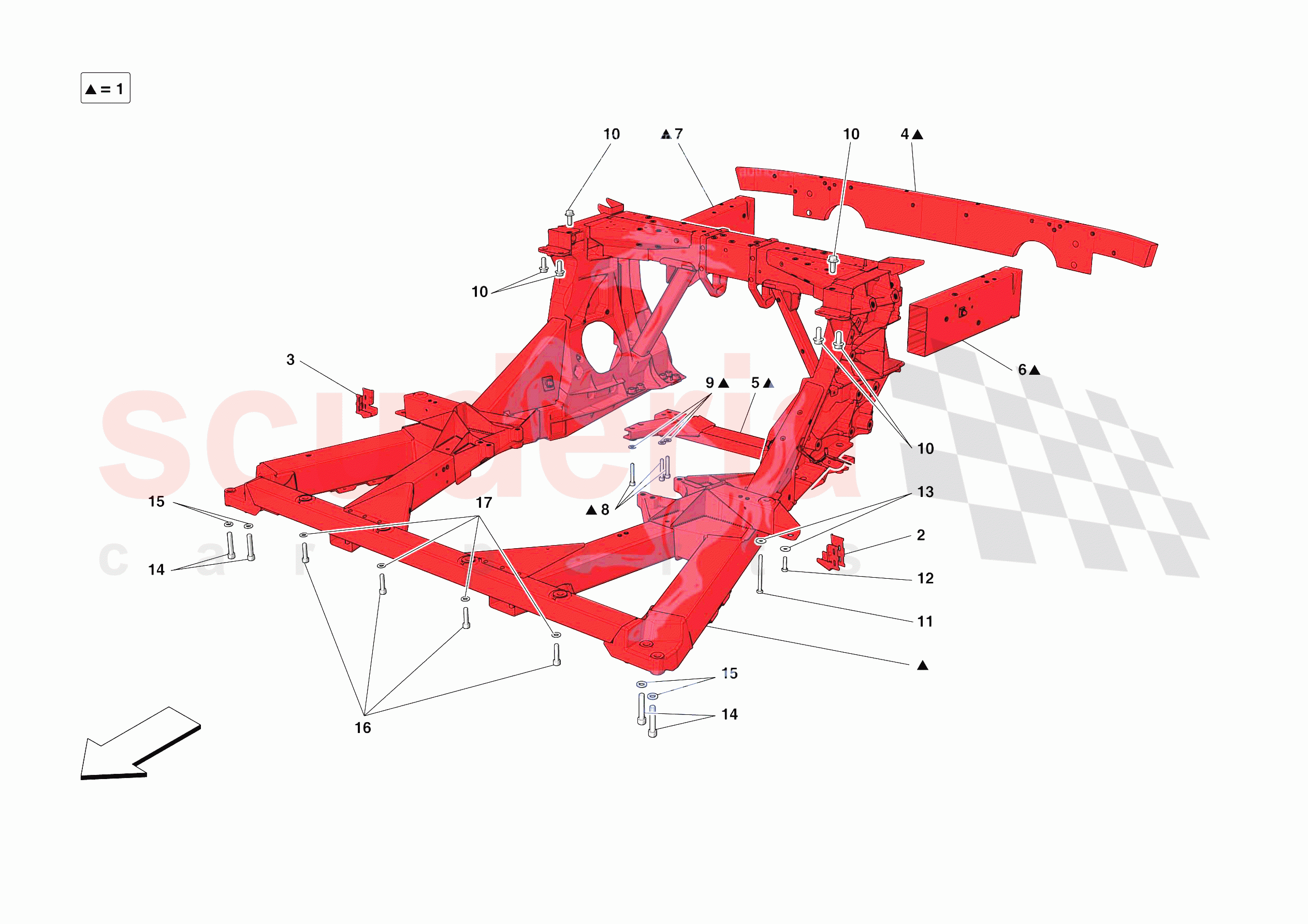 STRUCTURES AND ELEMENTS, REAR OF VEHICLE of Ferrari Ferrari 488 Pista Spider USA