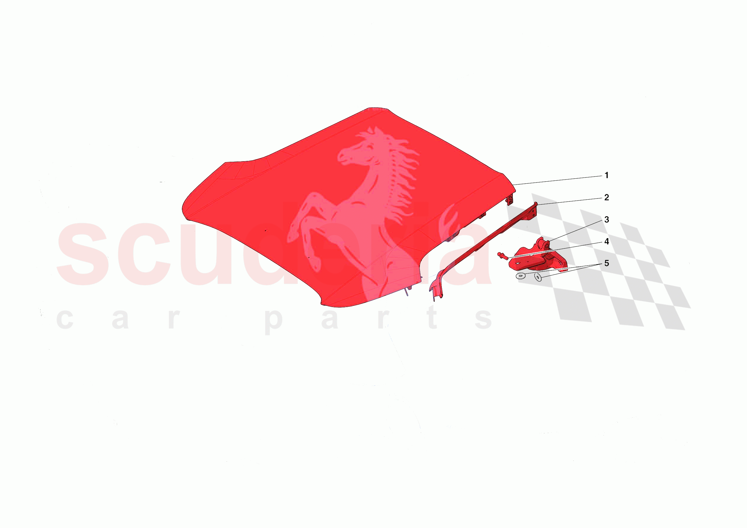 REAR LID SUBSTRUCTURE of Ferrari Ferrari 488 Pista Spider USA