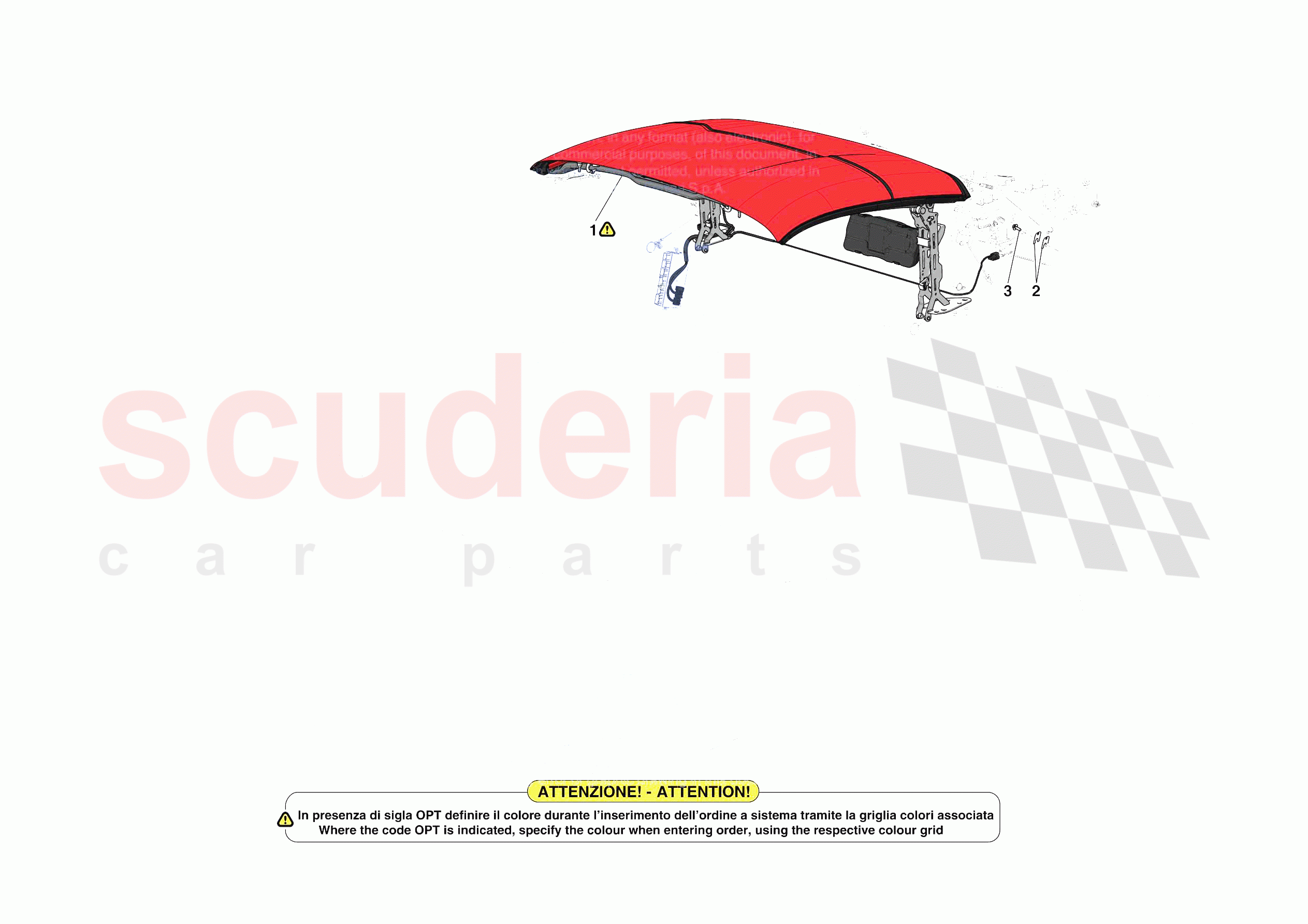ROOF - STRUCTURE of Ferrari Ferrari 488 Pista Spider USA