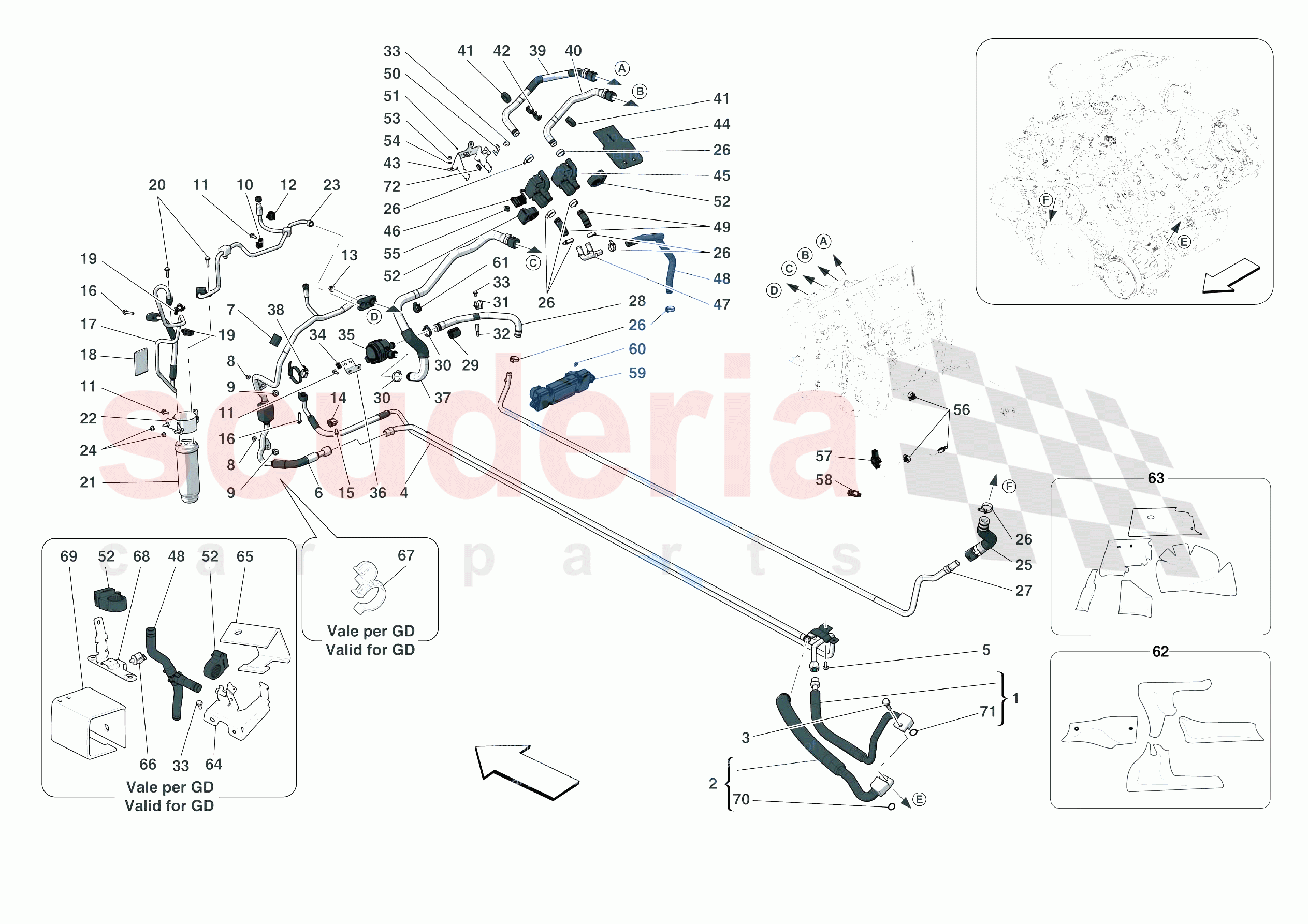 A/C SYSTEM - AIR CONDITIONER SYSTEM of Ferrari Ferrari 488 Pista Spider USA