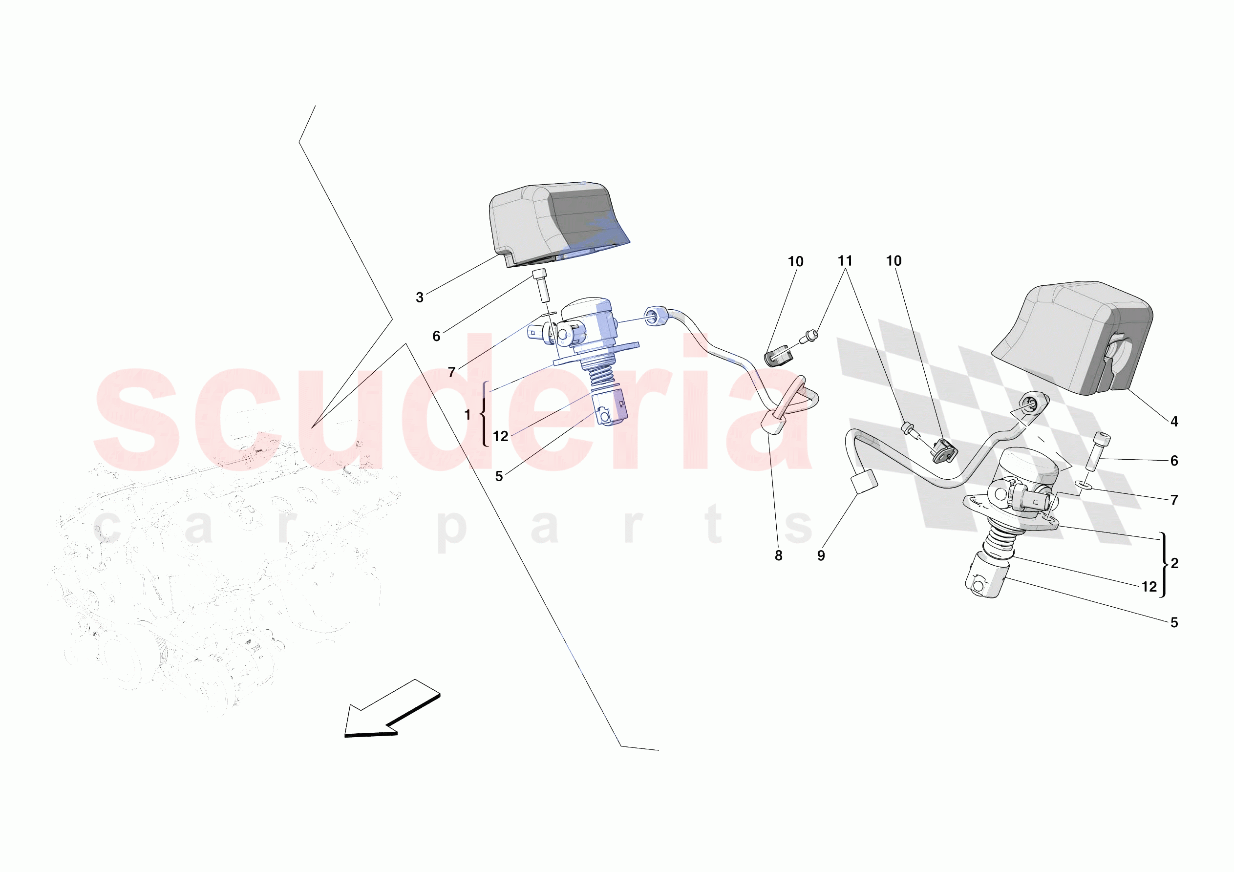 FUEL PUMPS of Ferrari Ferrari 812 Competizione A Europe RH