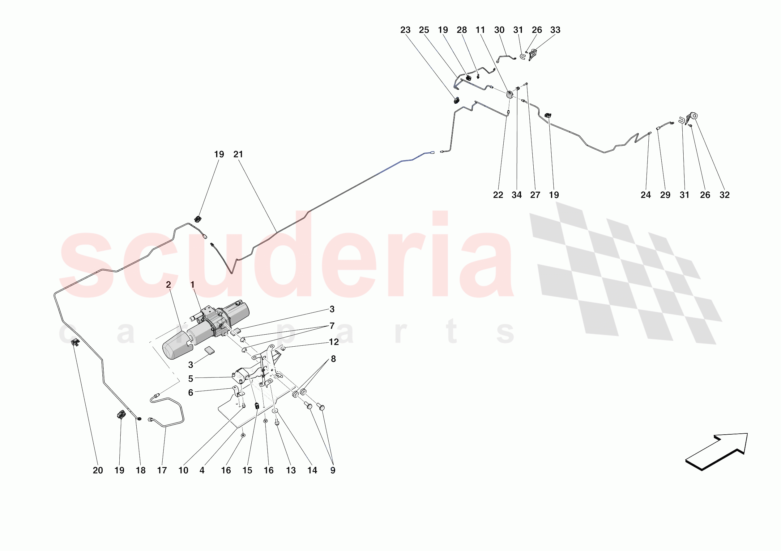 LIFTING THE VEHICLE of Ferrari Ferrari 812 Competizione A Europe RH