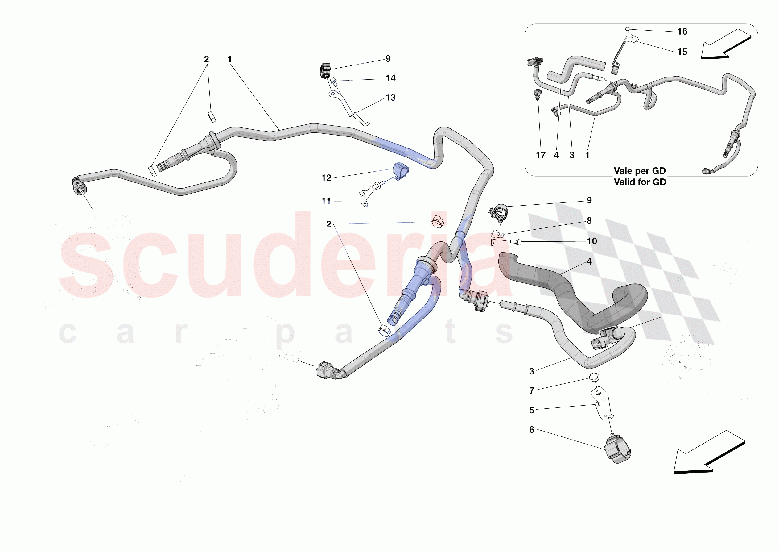 SERVO BRAKE PIPES of Ferrari Ferrari 812 Competizione A Europe RH