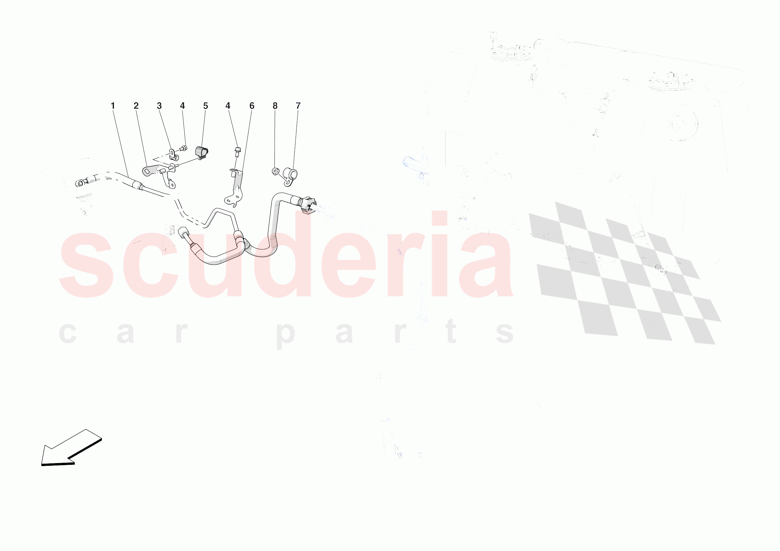 ENGINE FUEL DELIVERY PIPES of Ferrari Ferrari 812 Competizione A USA