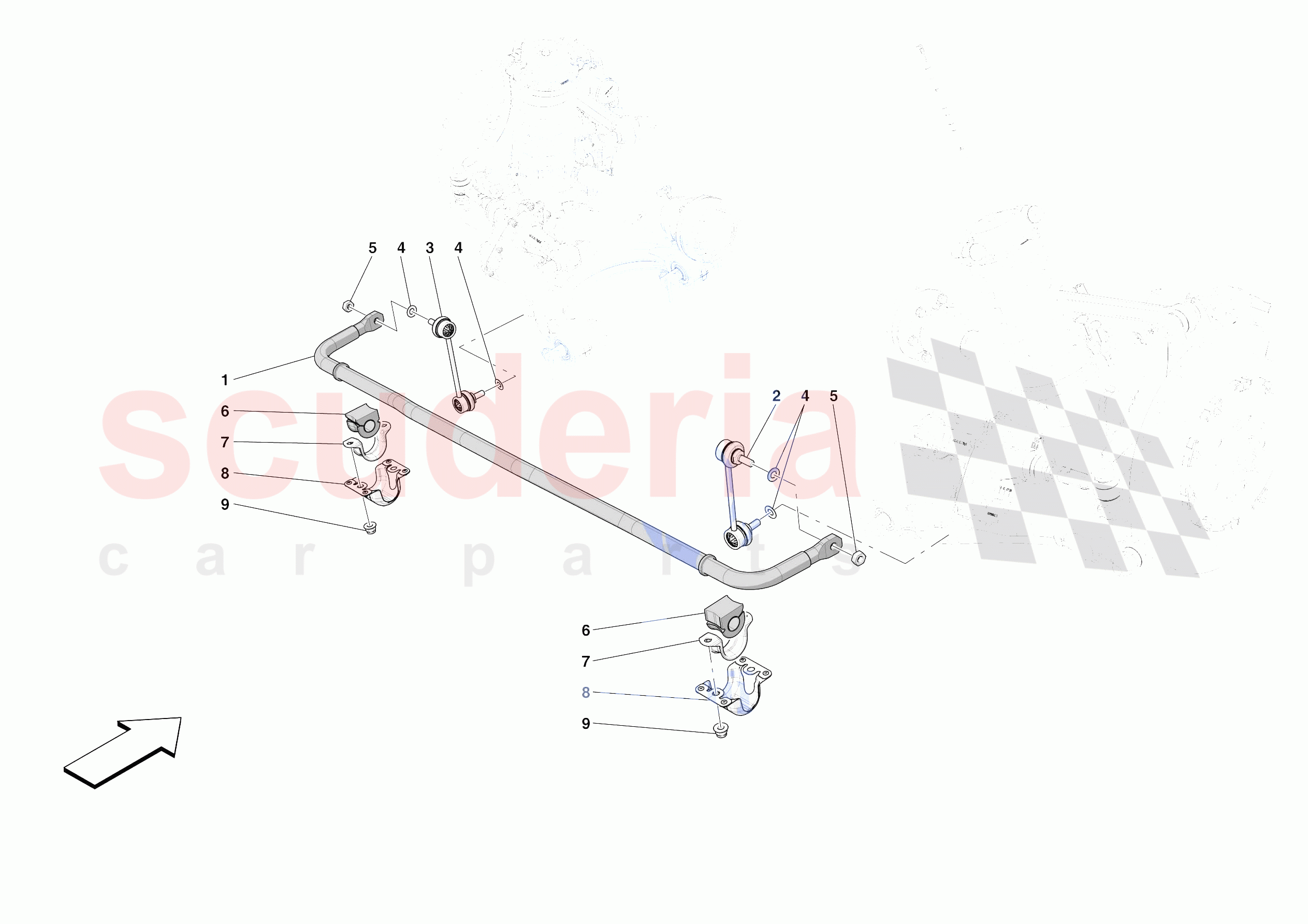 REAR TORSION BAR of Ferrari Ferrari 812 Competizione A USA