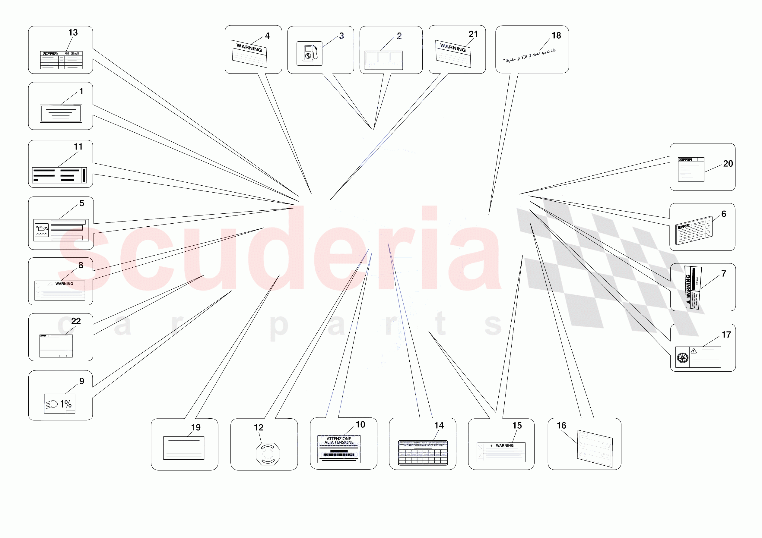 PLATES of Ferrari Ferrari 812 Competizione A USA