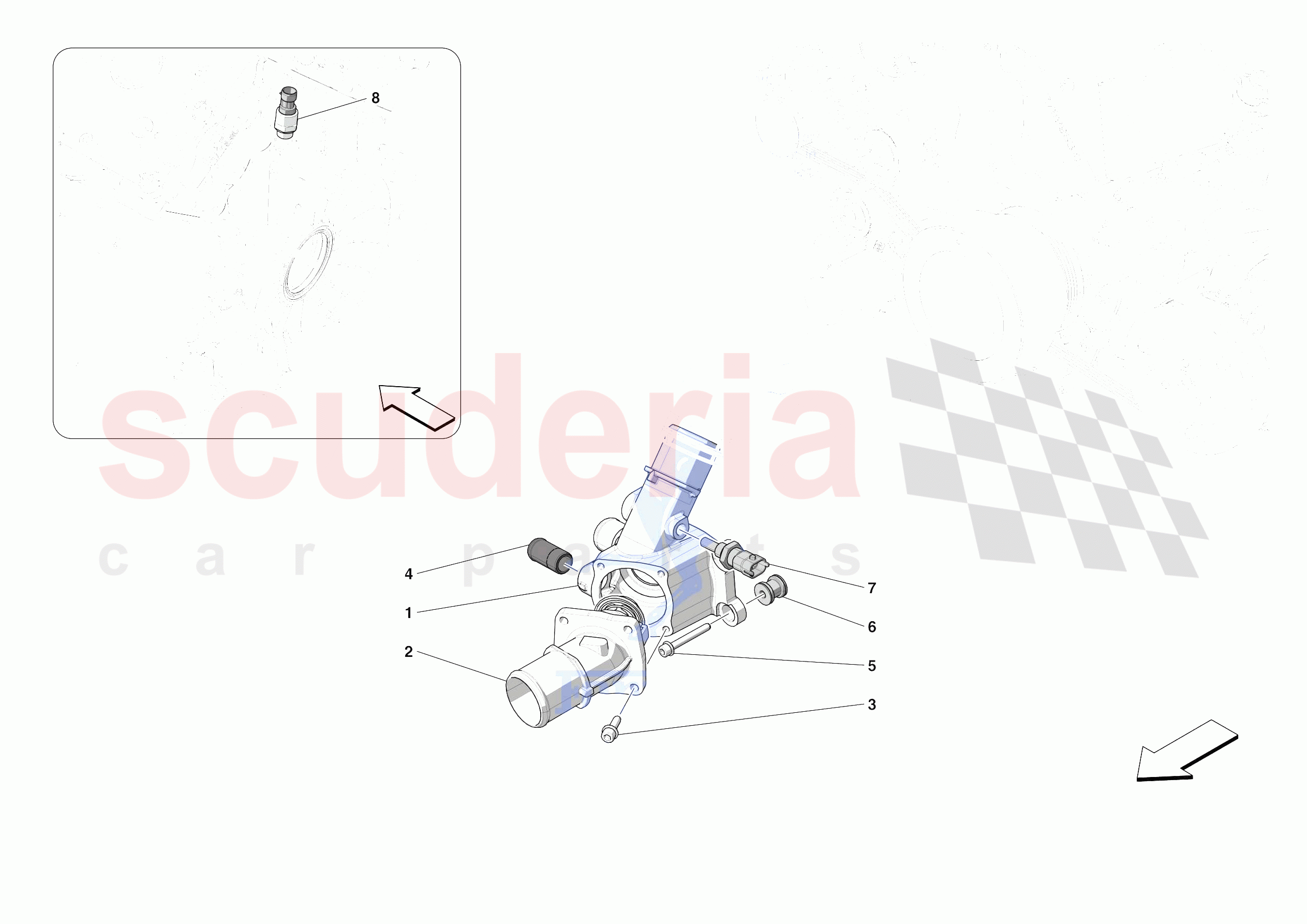 ENGINE TEMPERATURE AND PRESSURE REGULATORS of Ferrari Ferrari 812 Competizione Europe