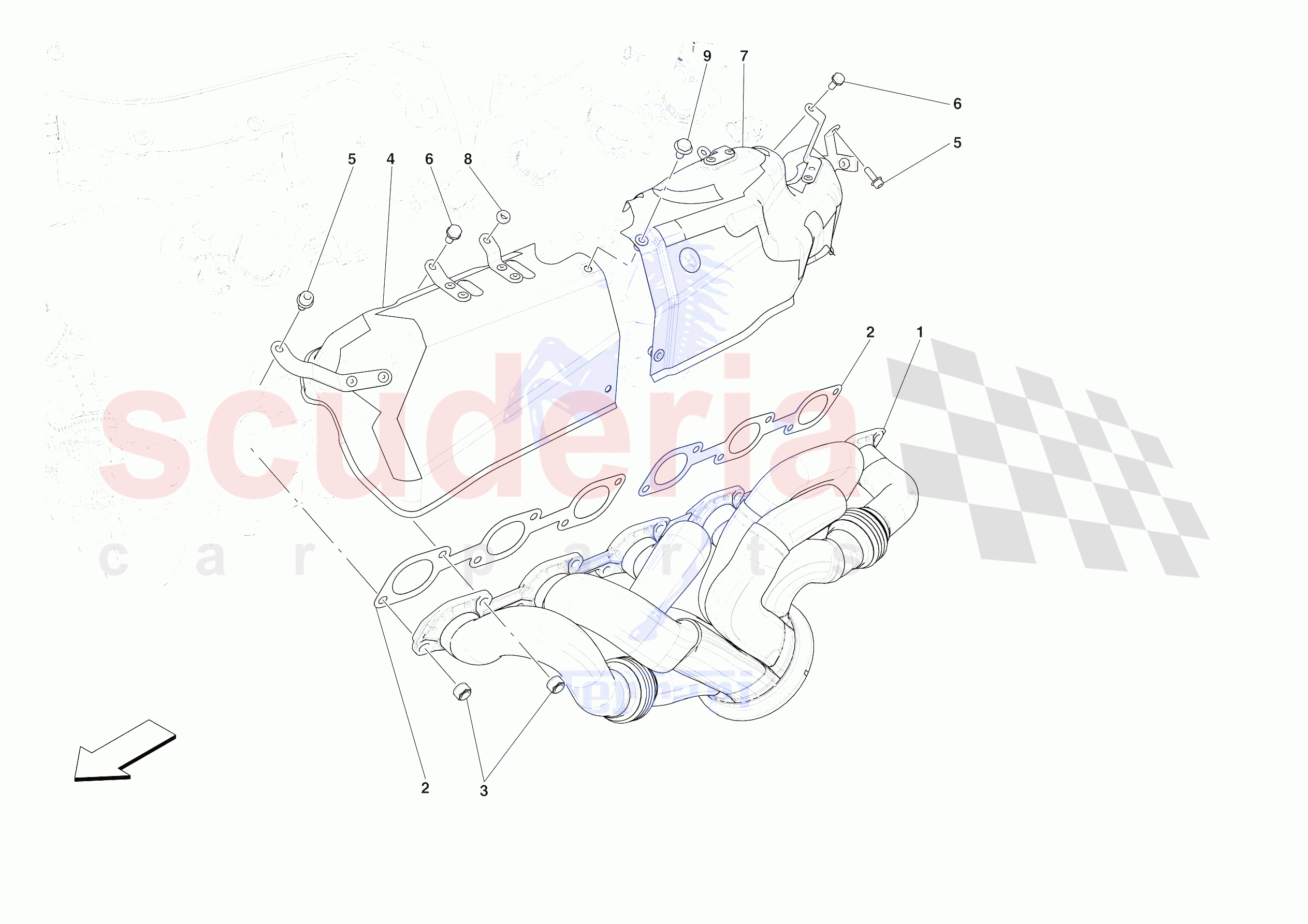 EXHAUST MANIFOLD of Ferrari Ferrari 812 Competizione Europe