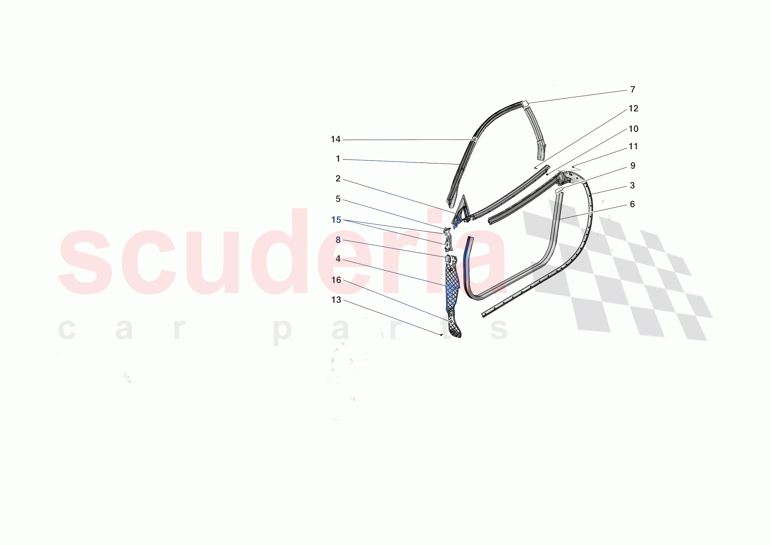 DOOR SEALS of Ferrari Ferrari 812 Competizione Europe