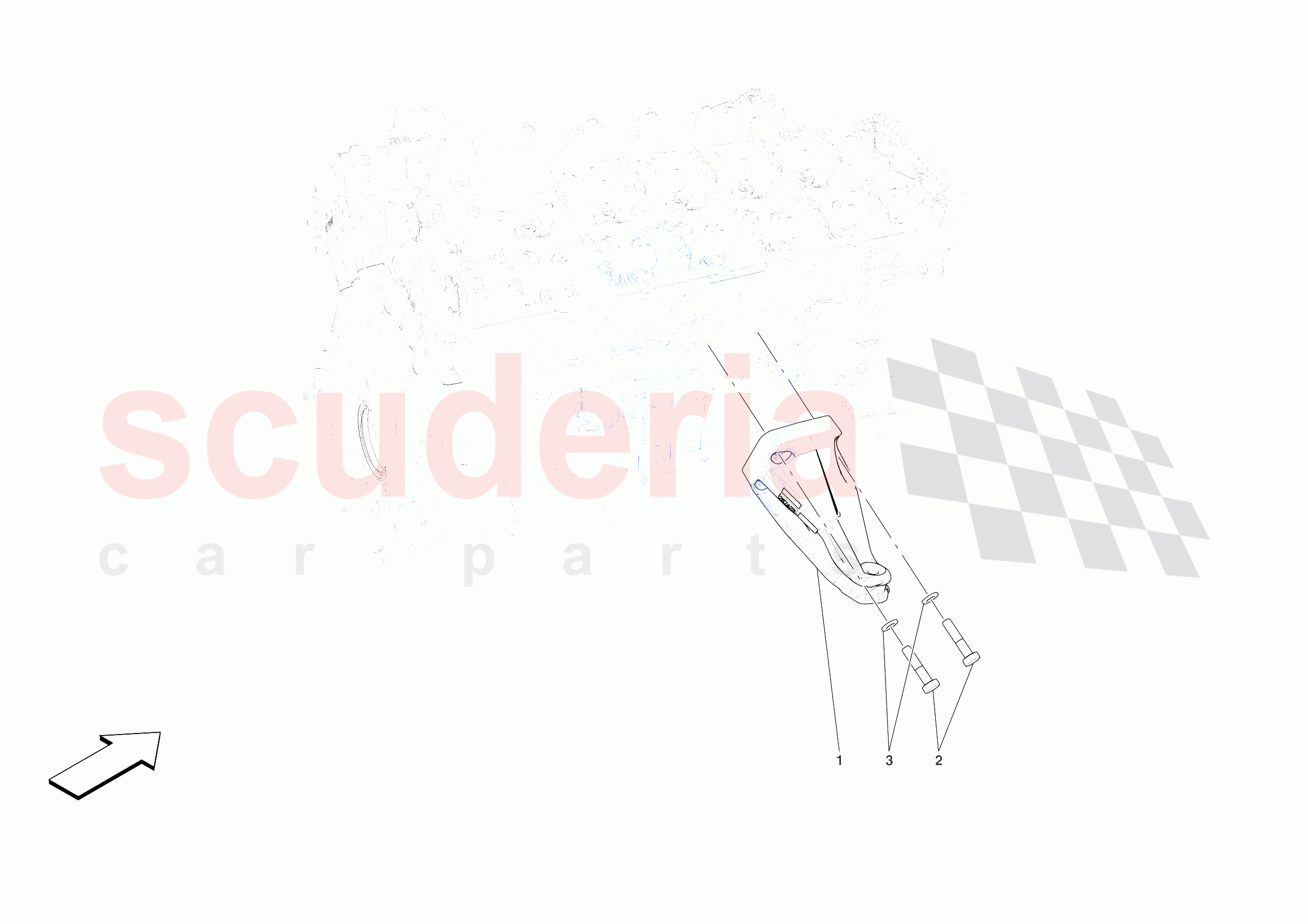 ENGINE SUSPENSION of Ferrari Ferrari 812 Competizione Europe RH