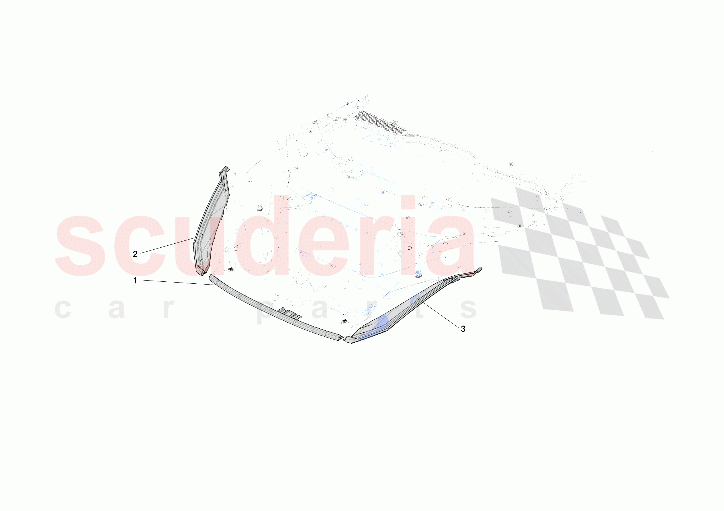 FRONT LID SEALS of Ferrari Ferrari 812 Competizione Europe RH