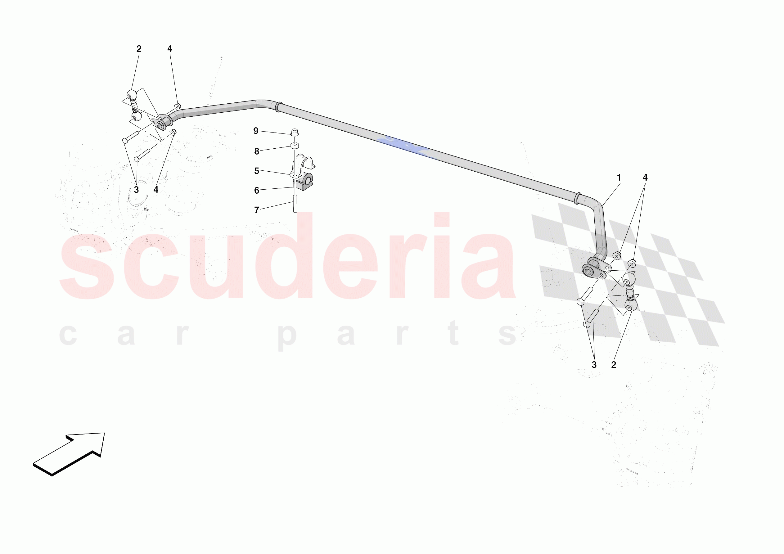 FRONT TORSION BAR - TABLE NOT AVAILABLE - of Ferrari Ferrari Daytona SP3 Europe