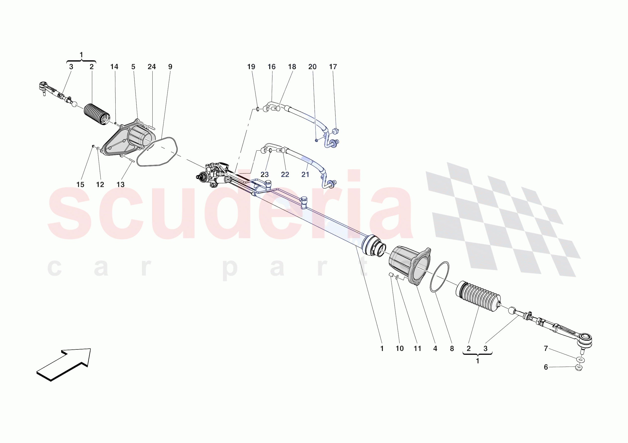 STEERING BOX of Ferrari Ferrari Daytona SP3 Europe
