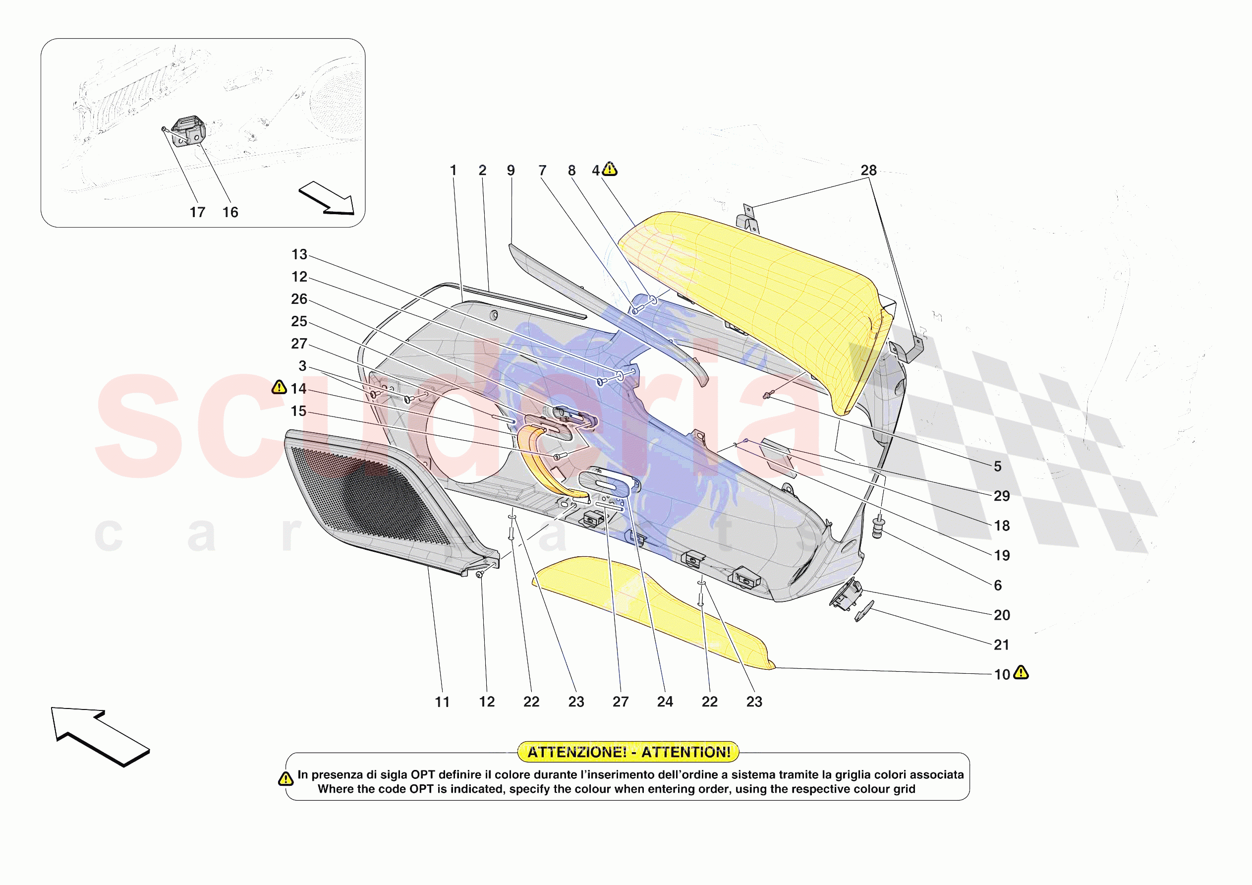 DOORS - TRIM of Ferrari Ferrari Daytona SP3 Europe