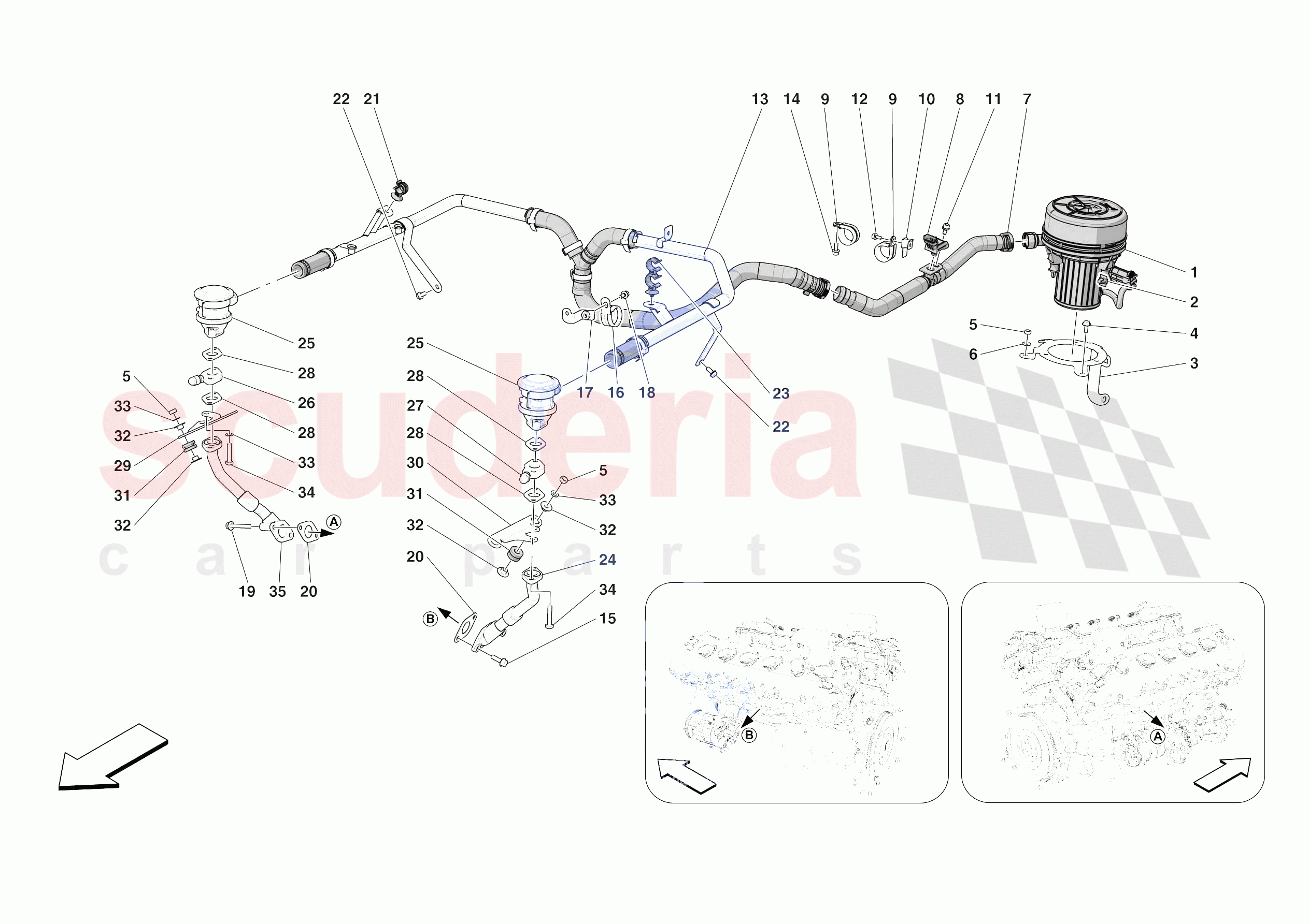 EMISSIONS CONTROL SYSTEM of Ferrari Ferrari Daytona SP3 USA