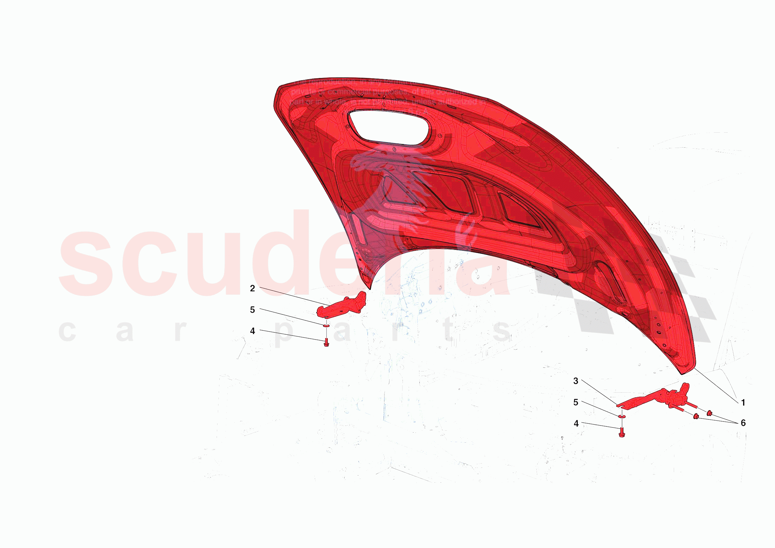FRONT LID SUBSTRUCTURE of Ferrari Ferrari F8 Spider Europe