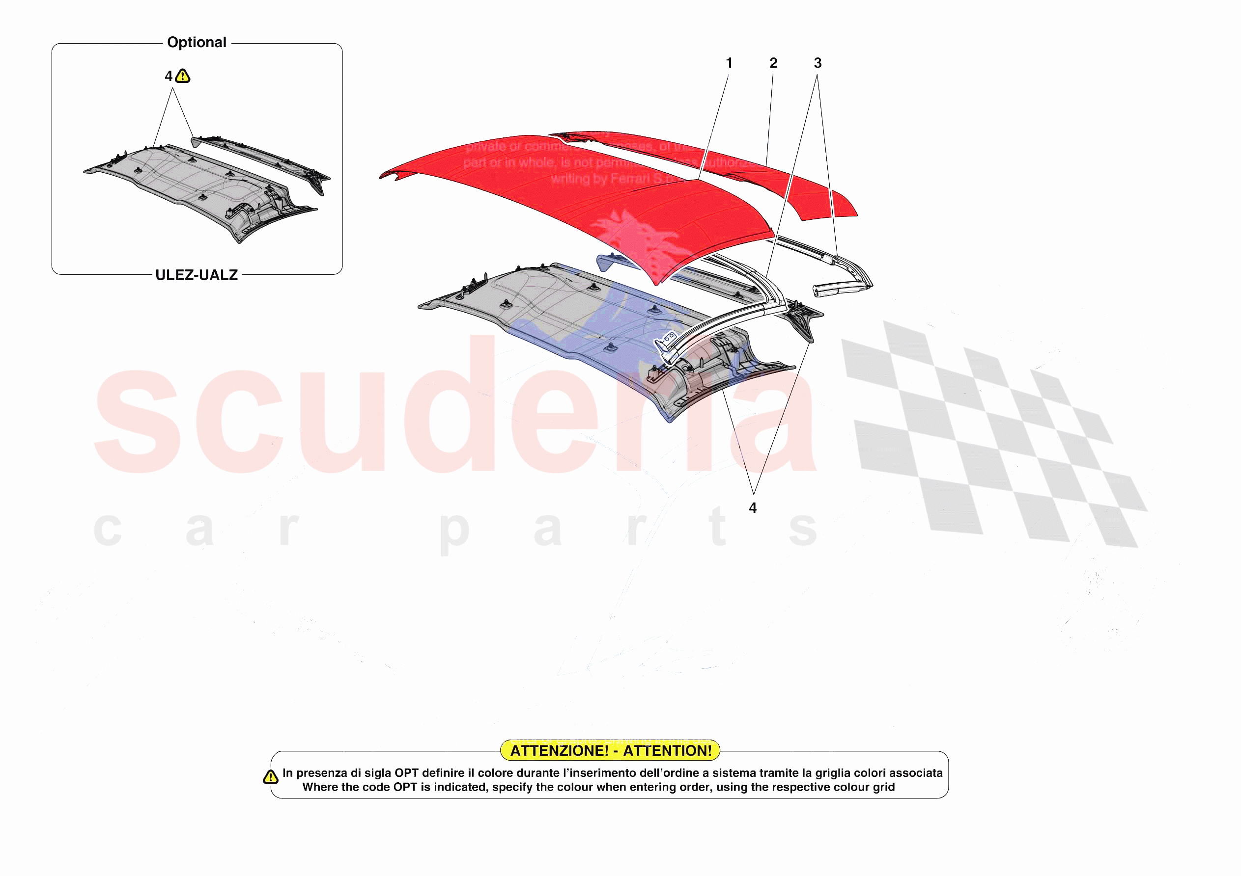 ROOF - TRIM of Ferrari Ferrari F8 Spider Europe