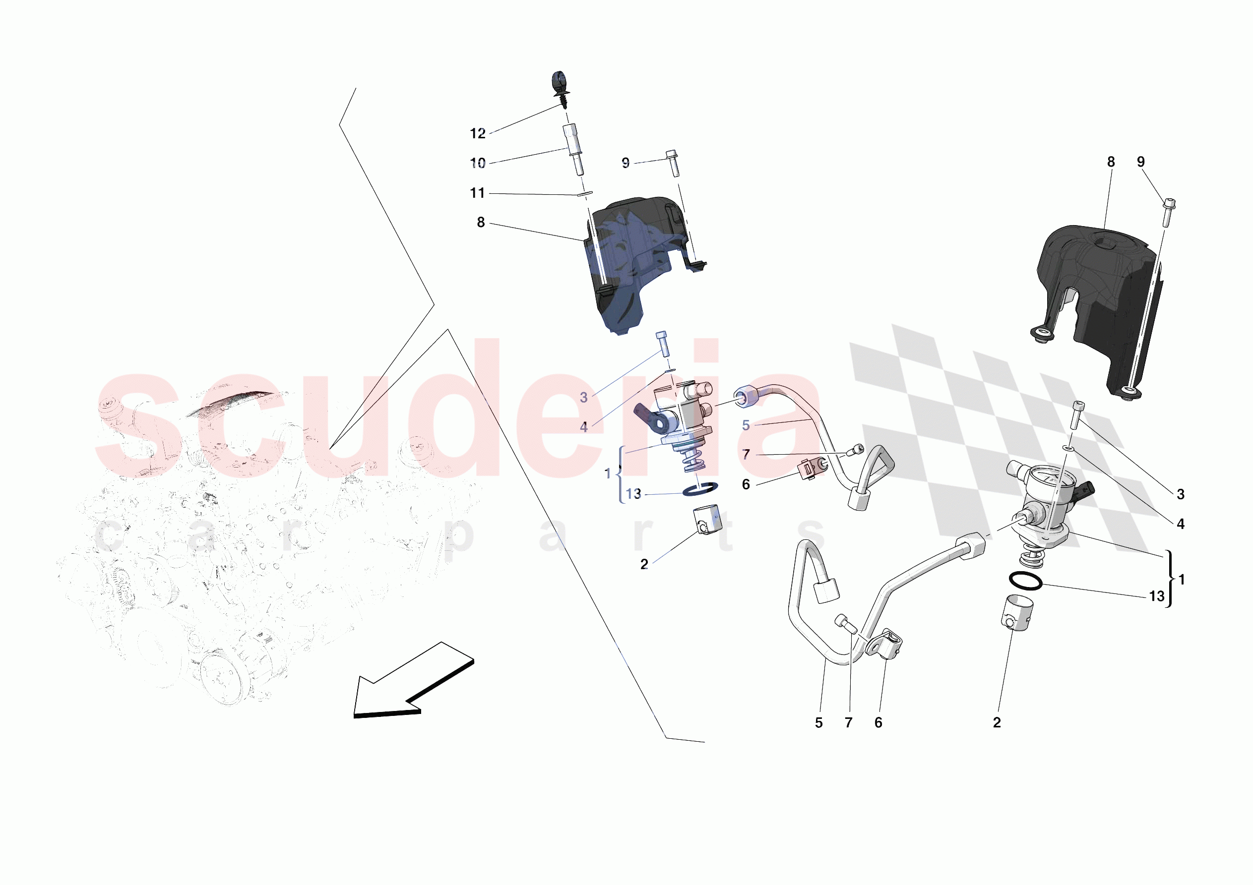 FUEL PUMPS of Ferrari Ferrari F8 Spider Europe RH