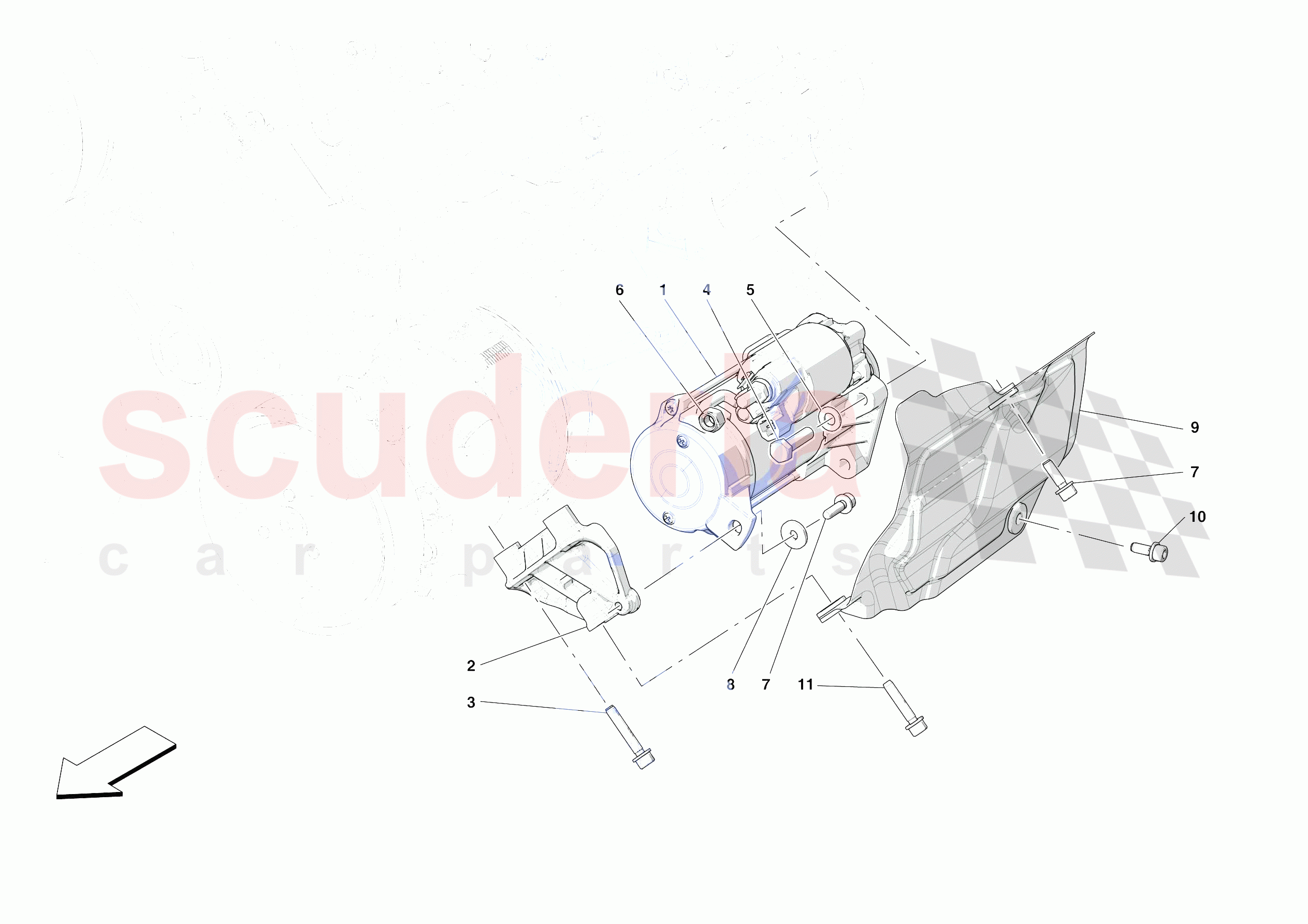 ELECTRIC STARTER MOTOR of Ferrari Ferrari F8 Spider Europe RH