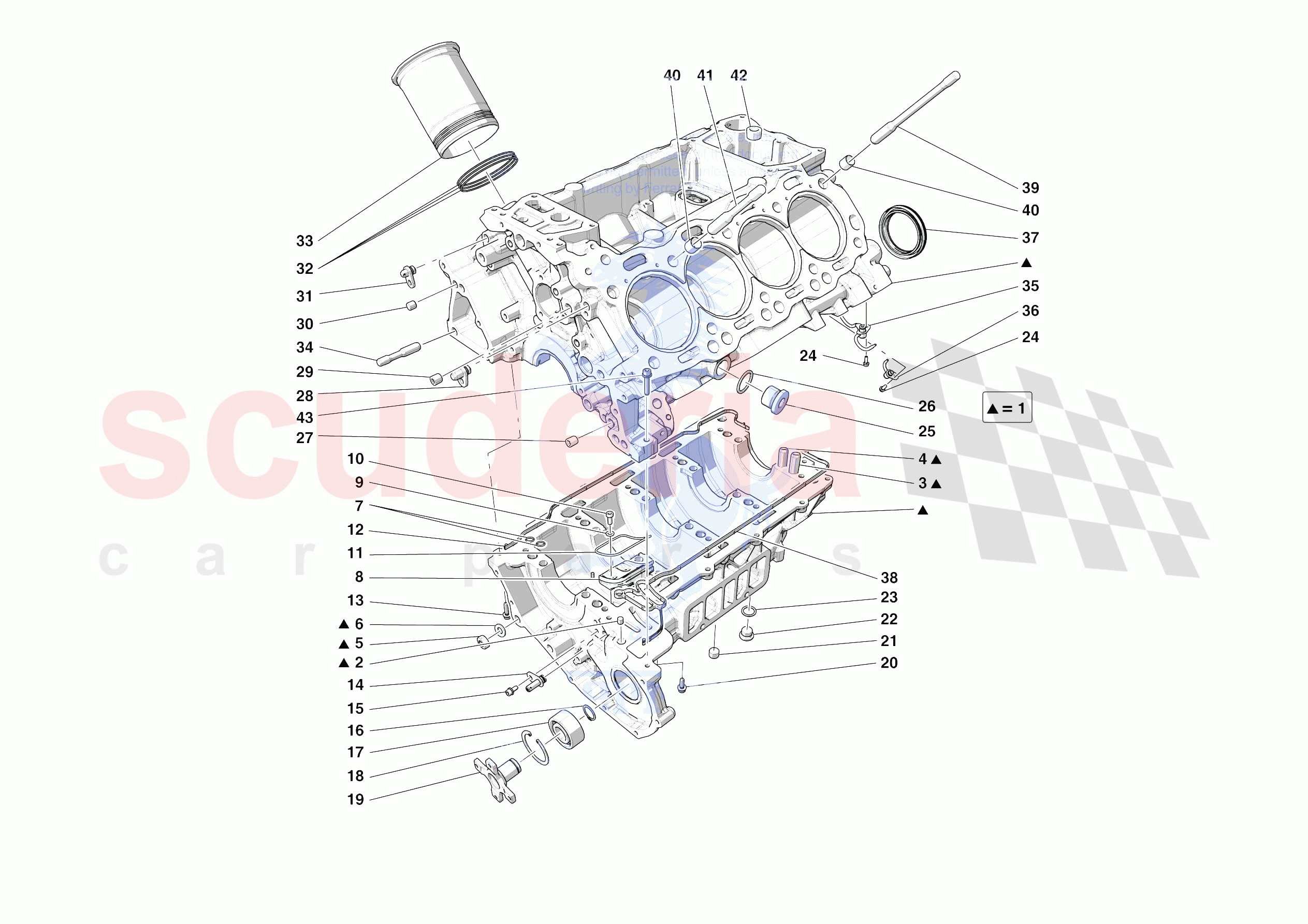 CRANKCASE of Ferrari Ferrari F8 Spider USA