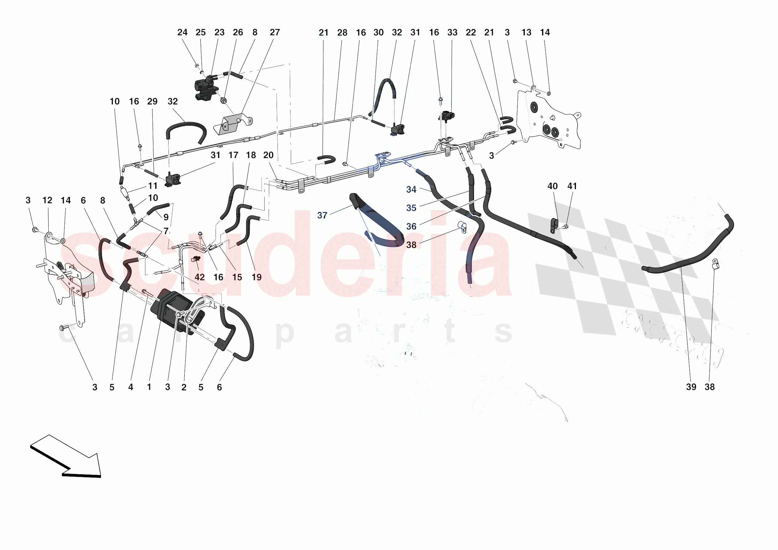 TURBOCHARGING SYSTEM ADJUSTMENTS of Ferrari Ferrari F8 Spider USA