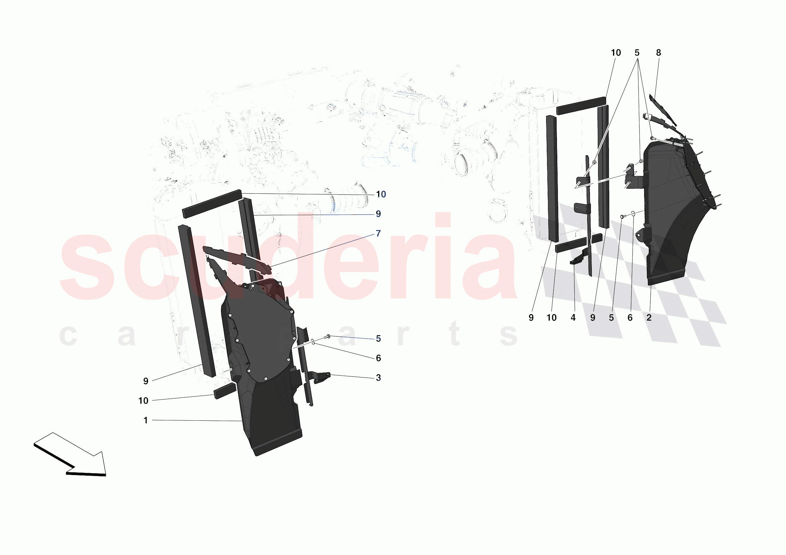 LATERAL AIR INTAKES of Ferrari Ferrari F8 Spider USA