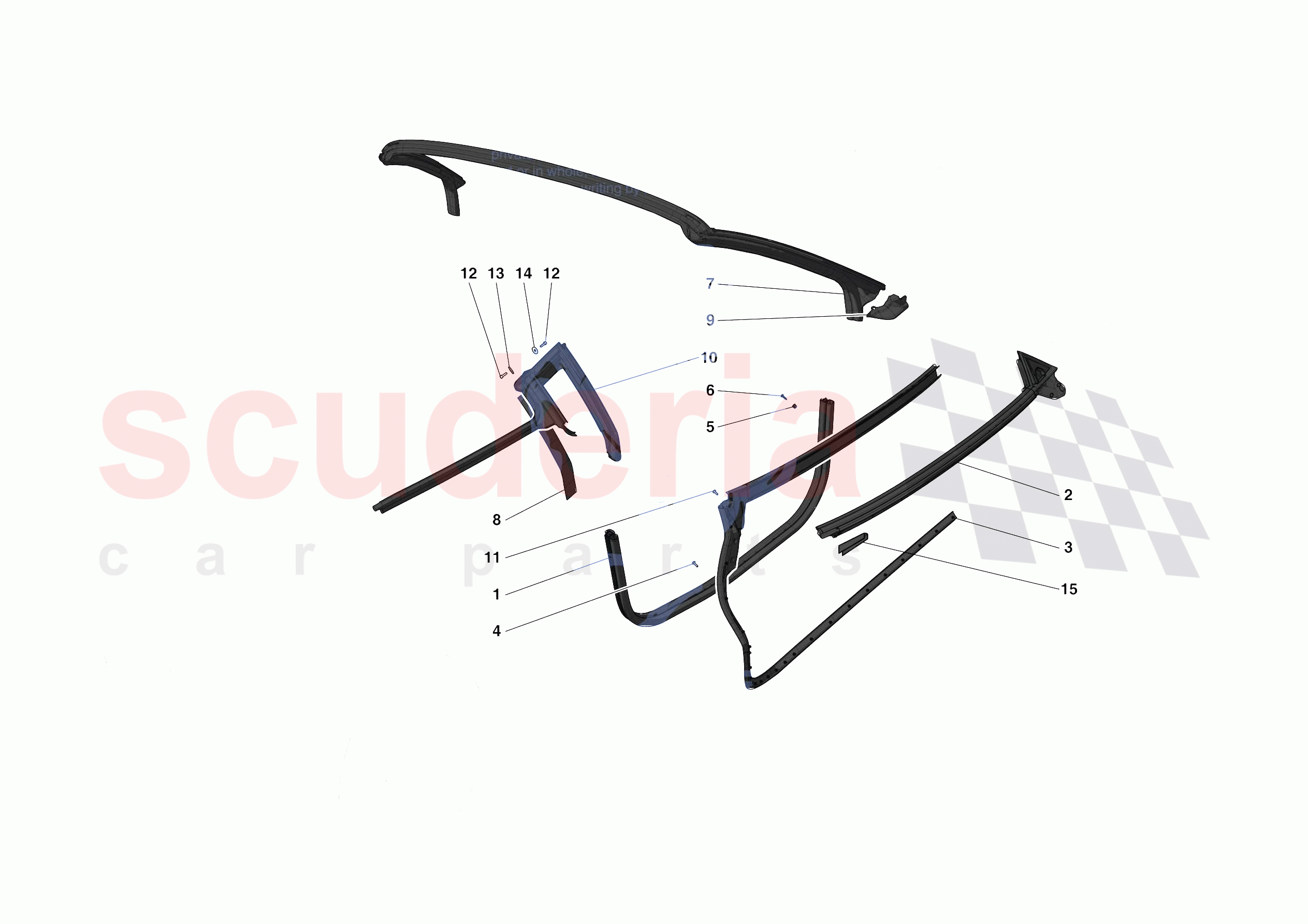 DOOR SEALS of Ferrari Ferrari F8 Spider USA