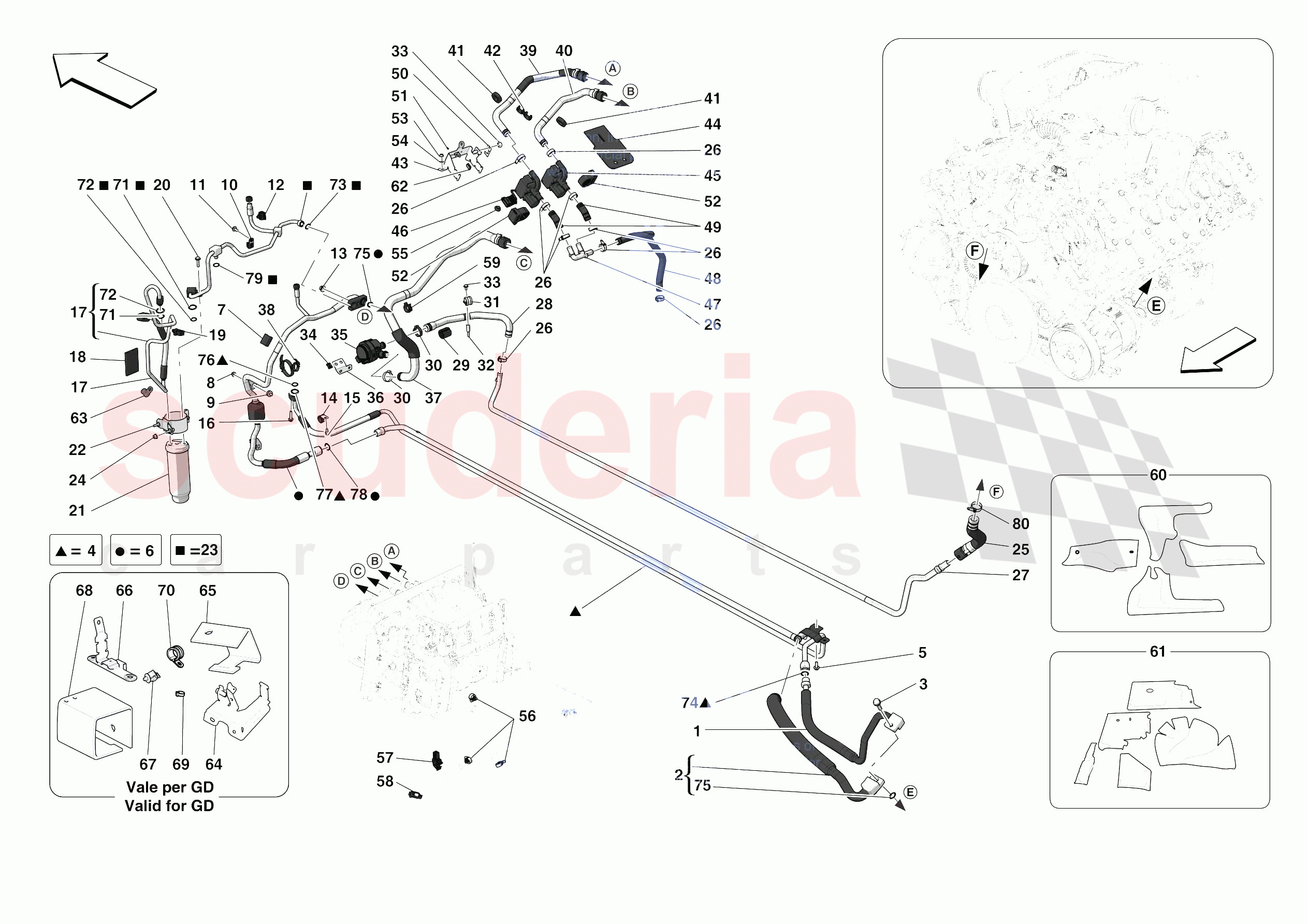 A/C SYSTEM - AIR CONDITIONER SYSTEM of Ferrari Ferrari F8 Spider USA