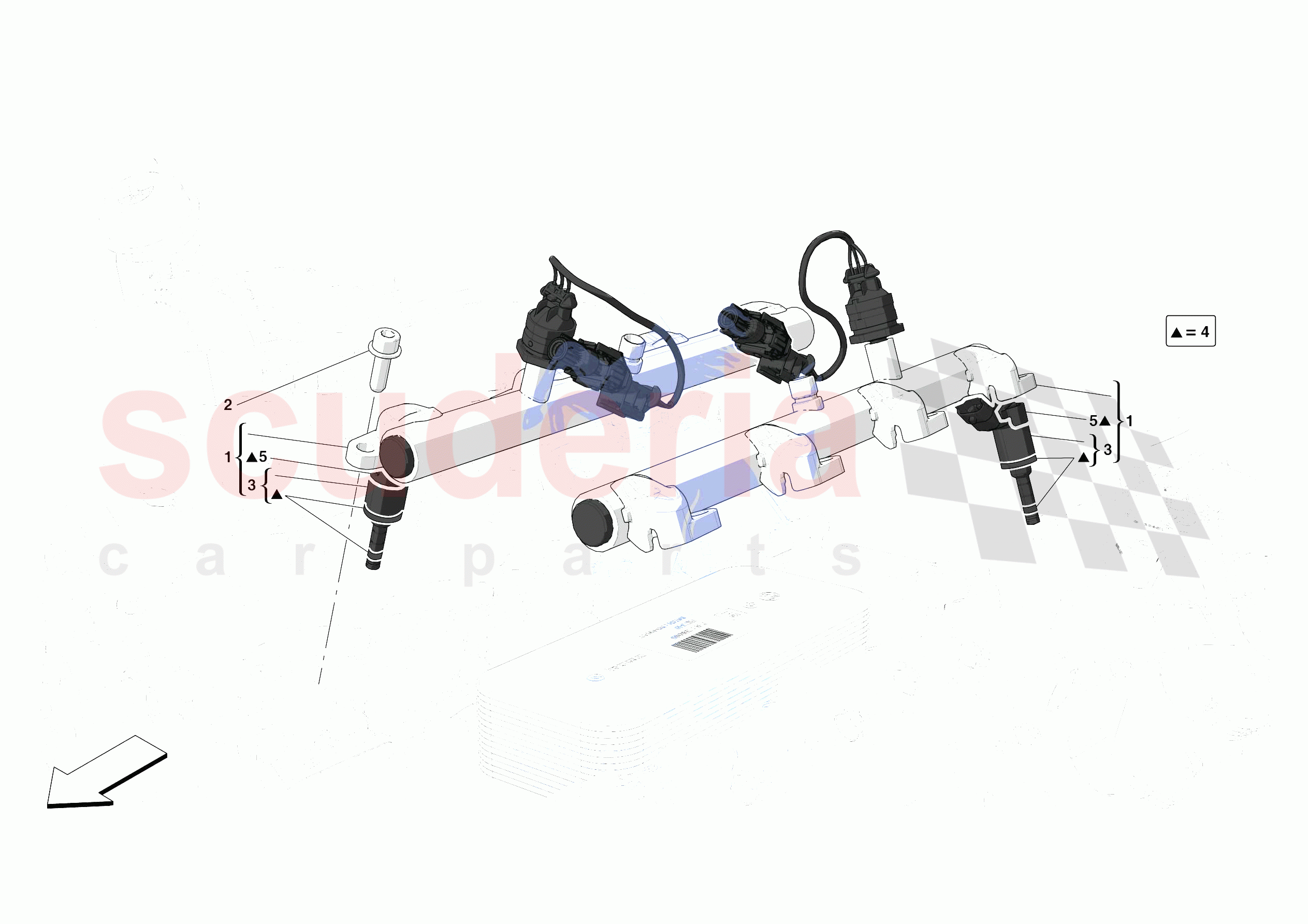 INJECTOR PIPES of Ferrari Ferrari F8 Tributo Europe