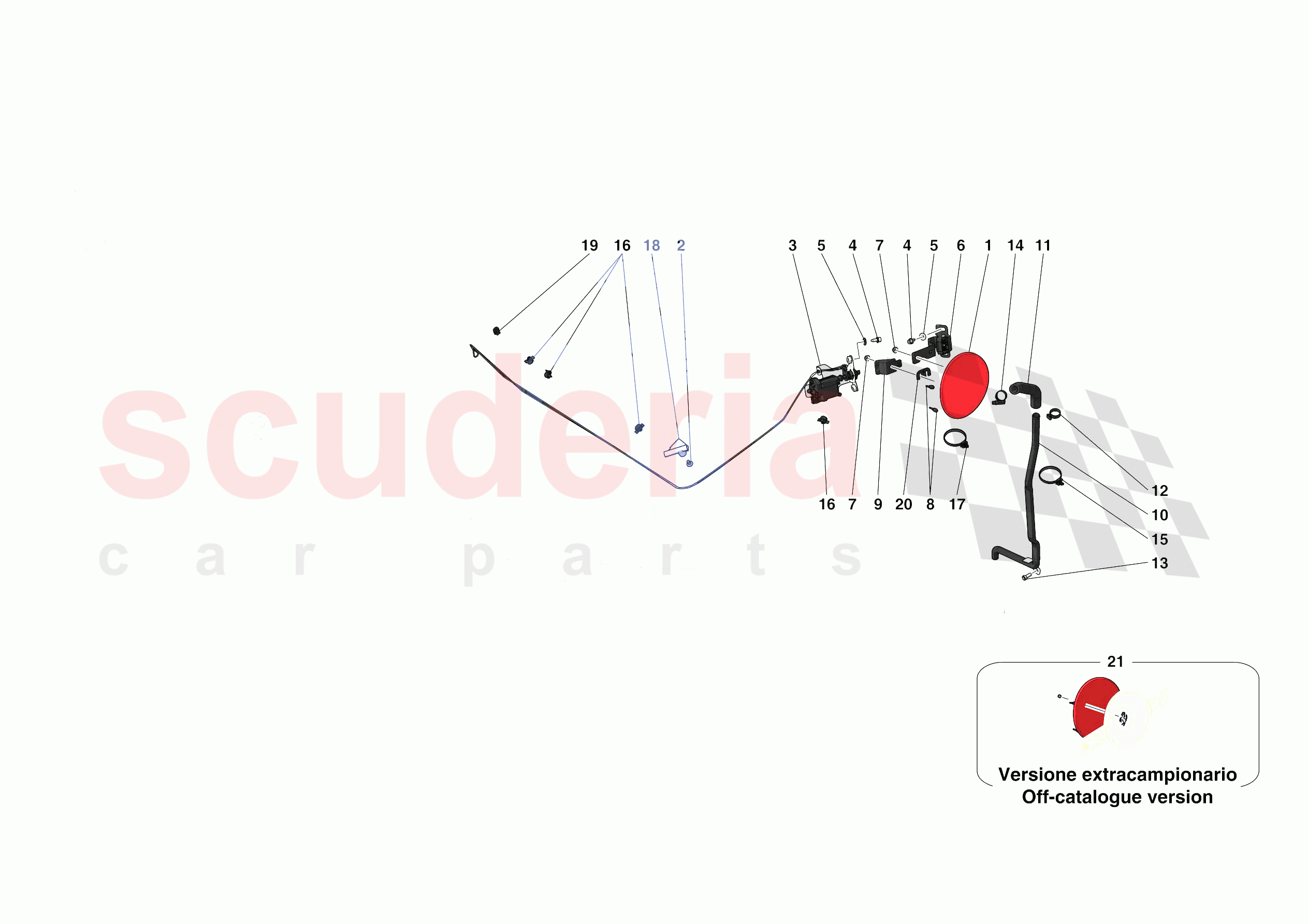 FUEL FILLER SEAT of Ferrari Ferrari F8 Tributo Europe