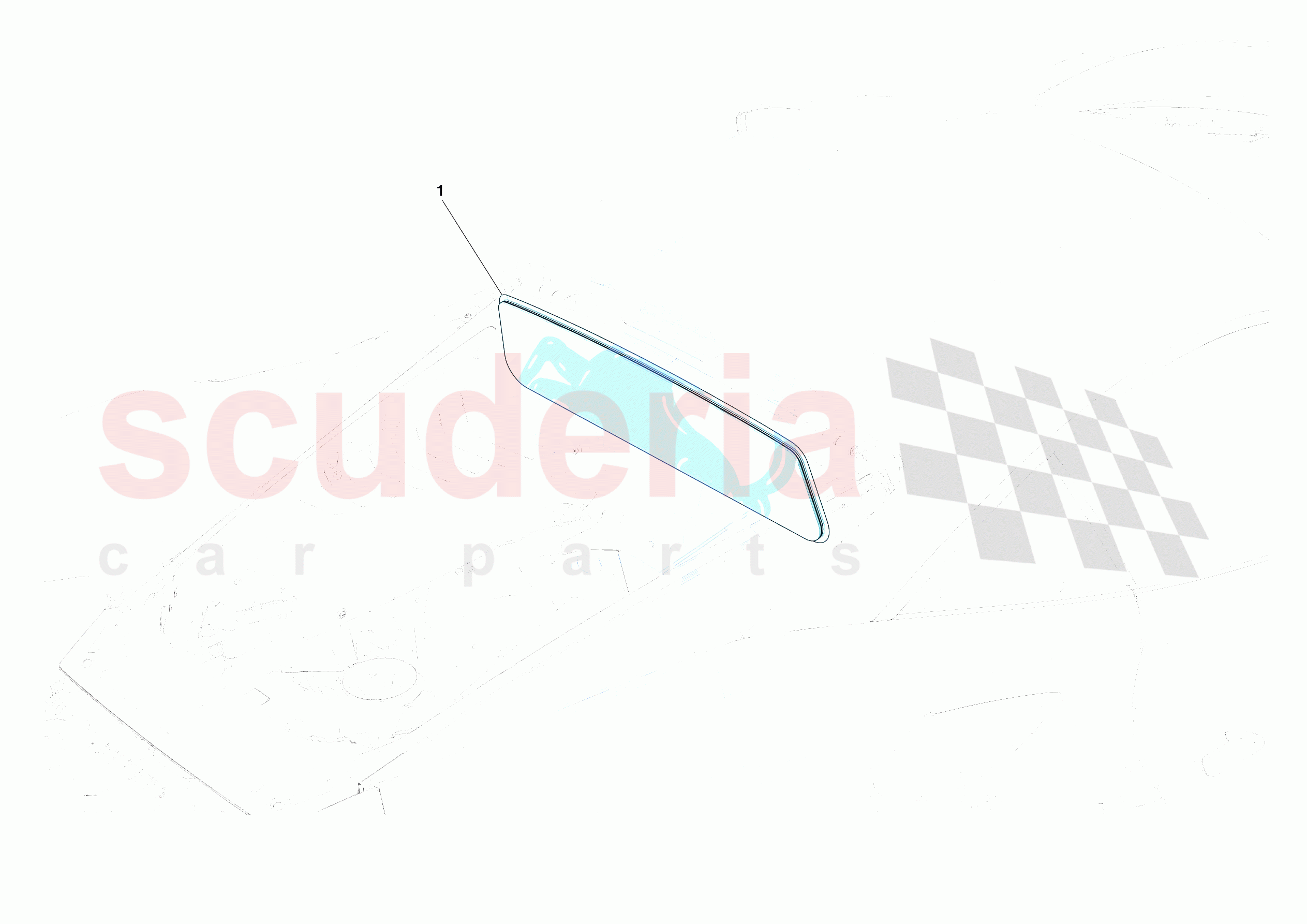 REAR SCREEN of Ferrari Ferrari F8 Tributo Europe RH