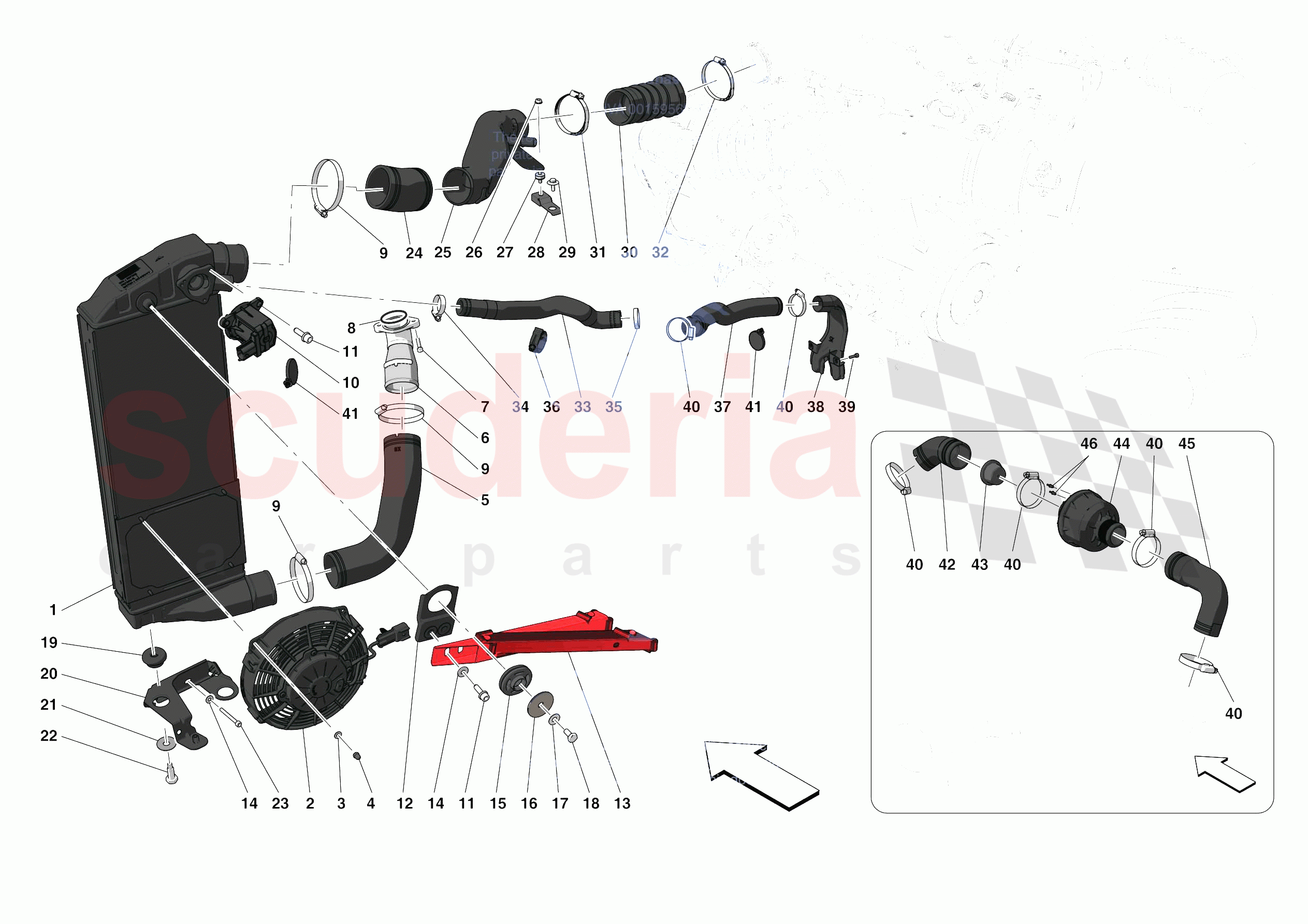 INTERCOOLER of Ferrari Ferrari F8 Tributo USA
