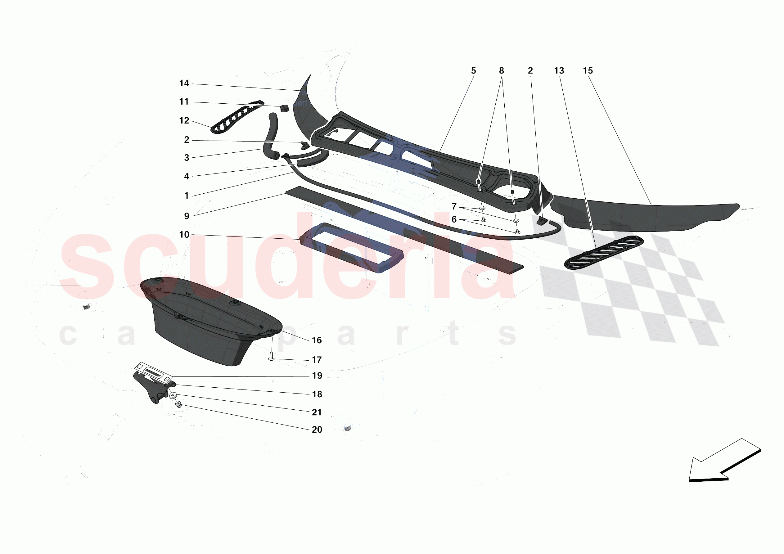 FRONT LID TRIM of Ferrari Ferrari F8 Tributo USA