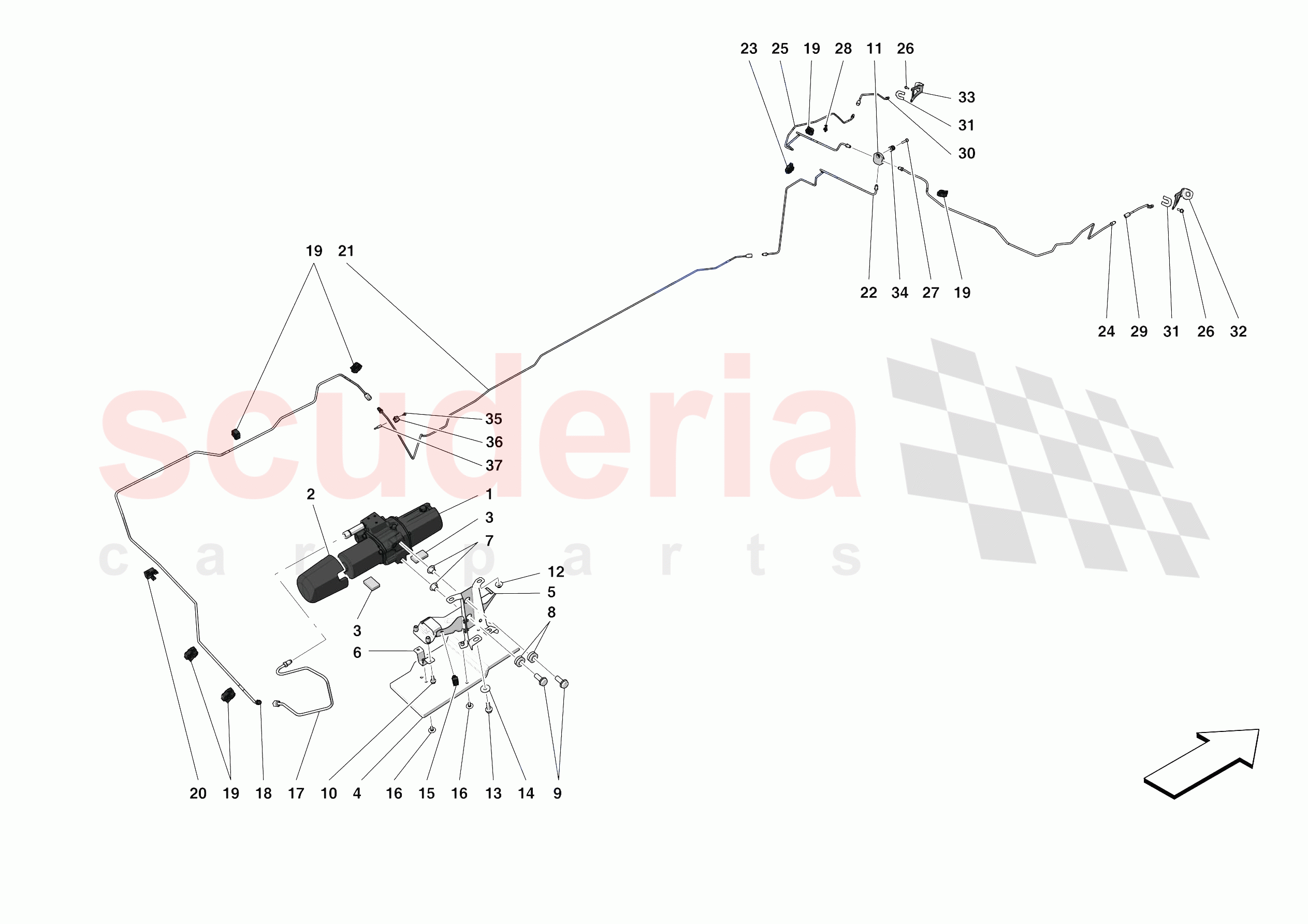 LIFTING THE VEHICLE of Ferrari Ferrari Monza SPA1 Europe