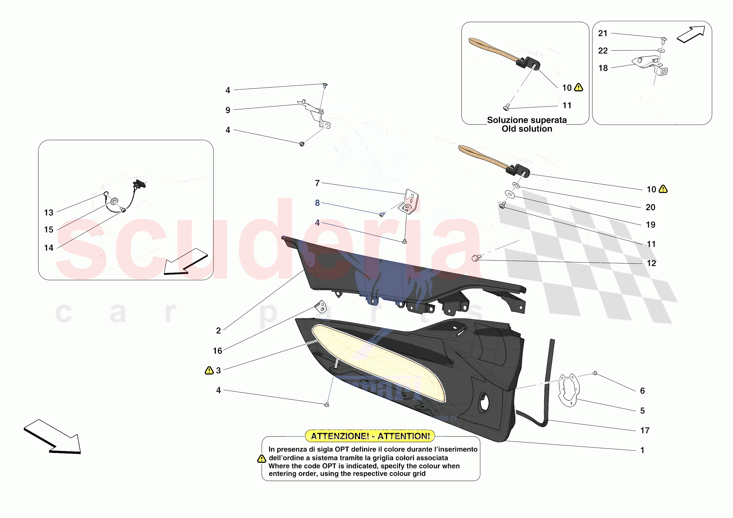 DOORS - TRIM of Ferrari Ferrari Monza SPA1 Europe
